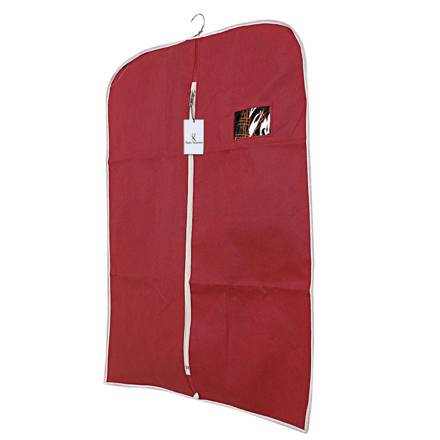 Kuber Industries 3 Piece Non Woven Coat Cover, Maroon (CTKTC2442)