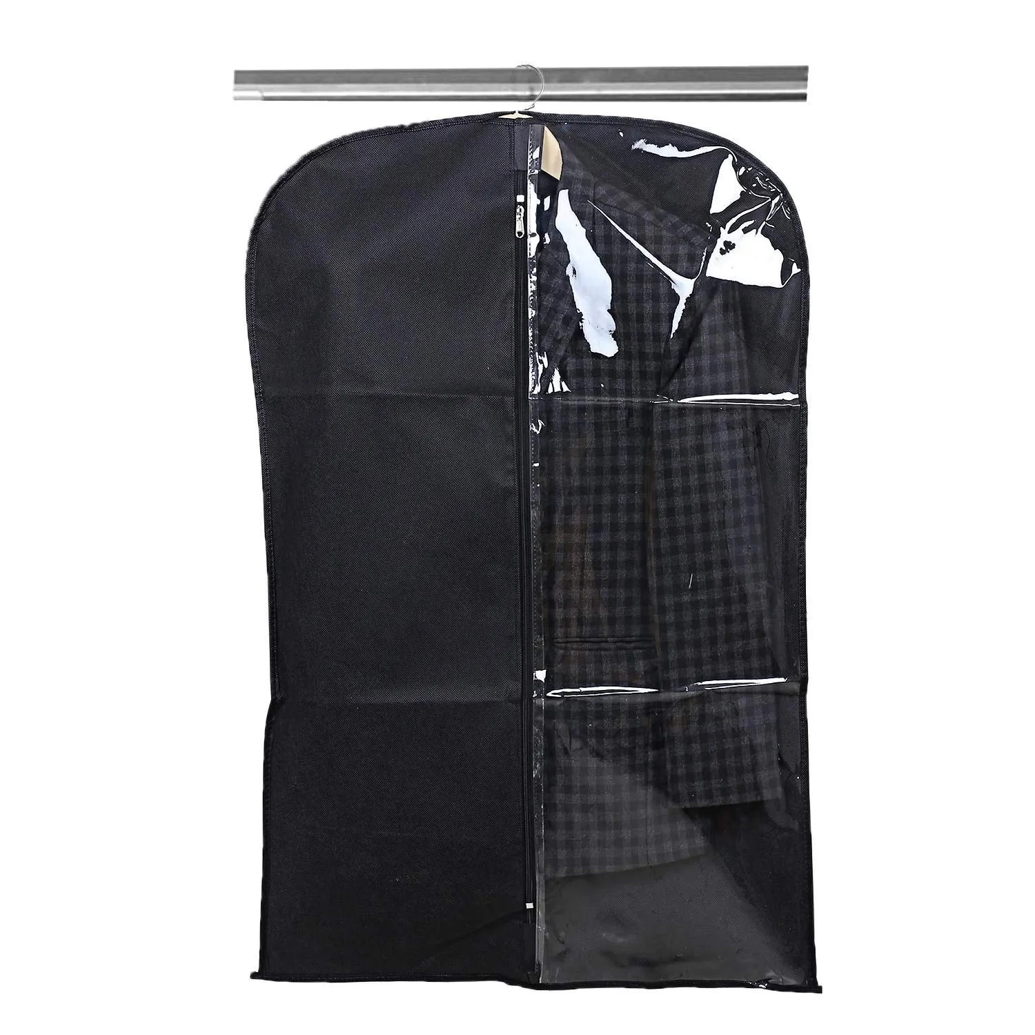 Kuber Industries 9 Pieces Half Transparent Non Woven Men's Coat Blazer Suit Cover (Grey & Black & Royal Blue) -CTKTC41603