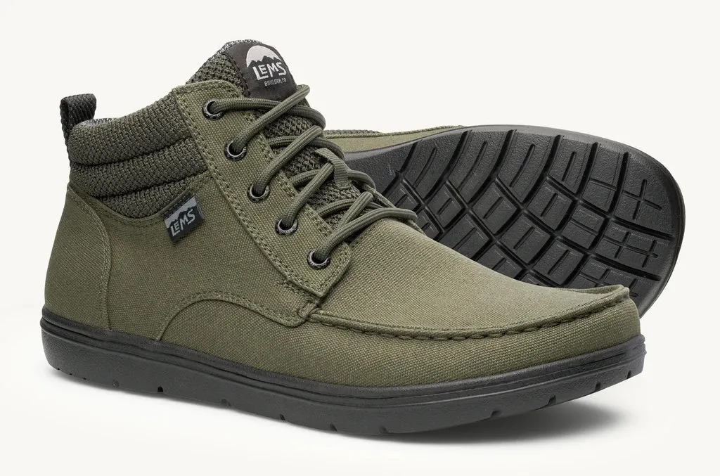 Lems Boulder Mid Boot Unisex UK Sizes - Military Green