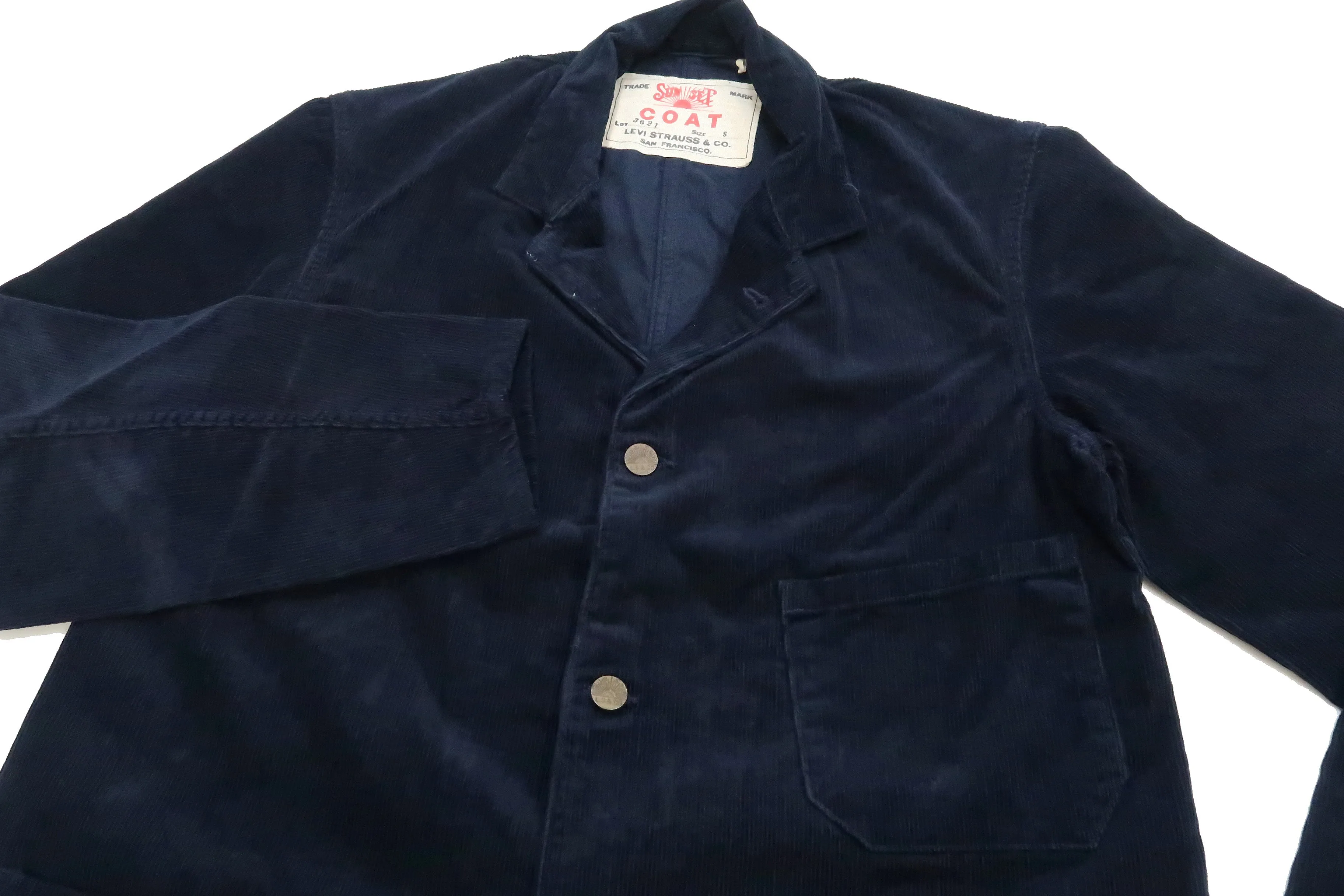 Levi's Sunset Coat 71964 Men's Casual Corduroy Blazer Sack Jacket Levis Levi Strauss 71964-0009 719640009 Navy-Blue