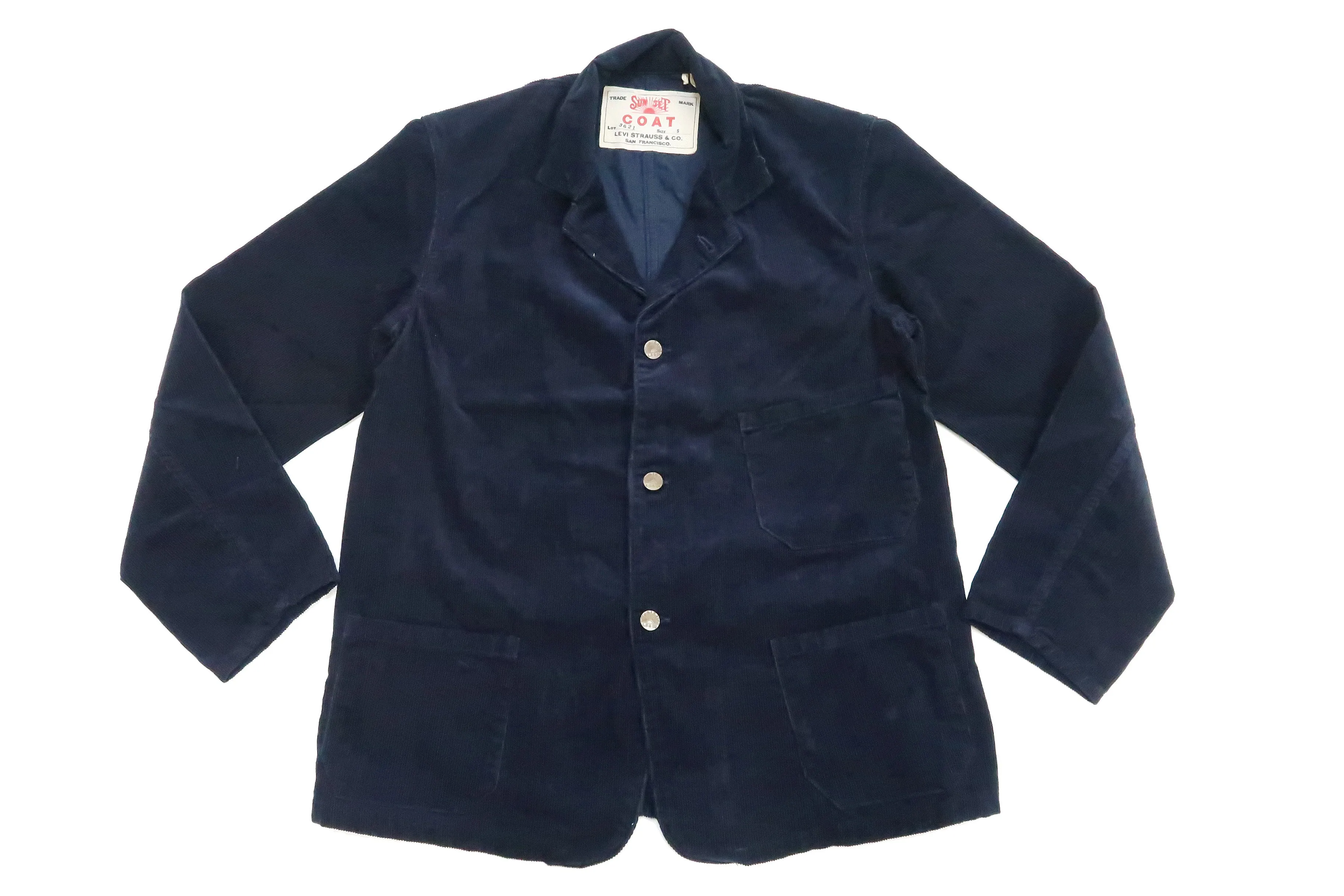 Levi's Sunset Coat 71964 Men's Casual Corduroy Blazer Sack Jacket Levis Levi Strauss 71964-0009 719640009 Navy-Blue