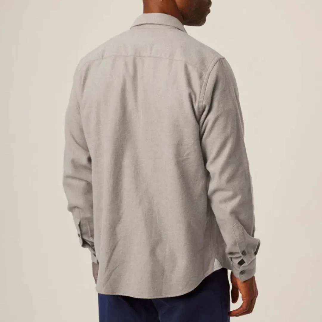 Light Grey Lounge Brushed Cotton Shirt