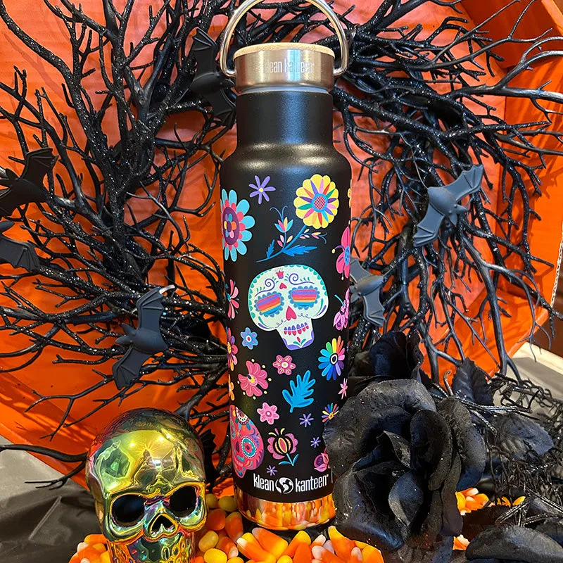 Limited Edition 20 oz Classic Insulated Water Bottle with Bamboo Cap - Skulls