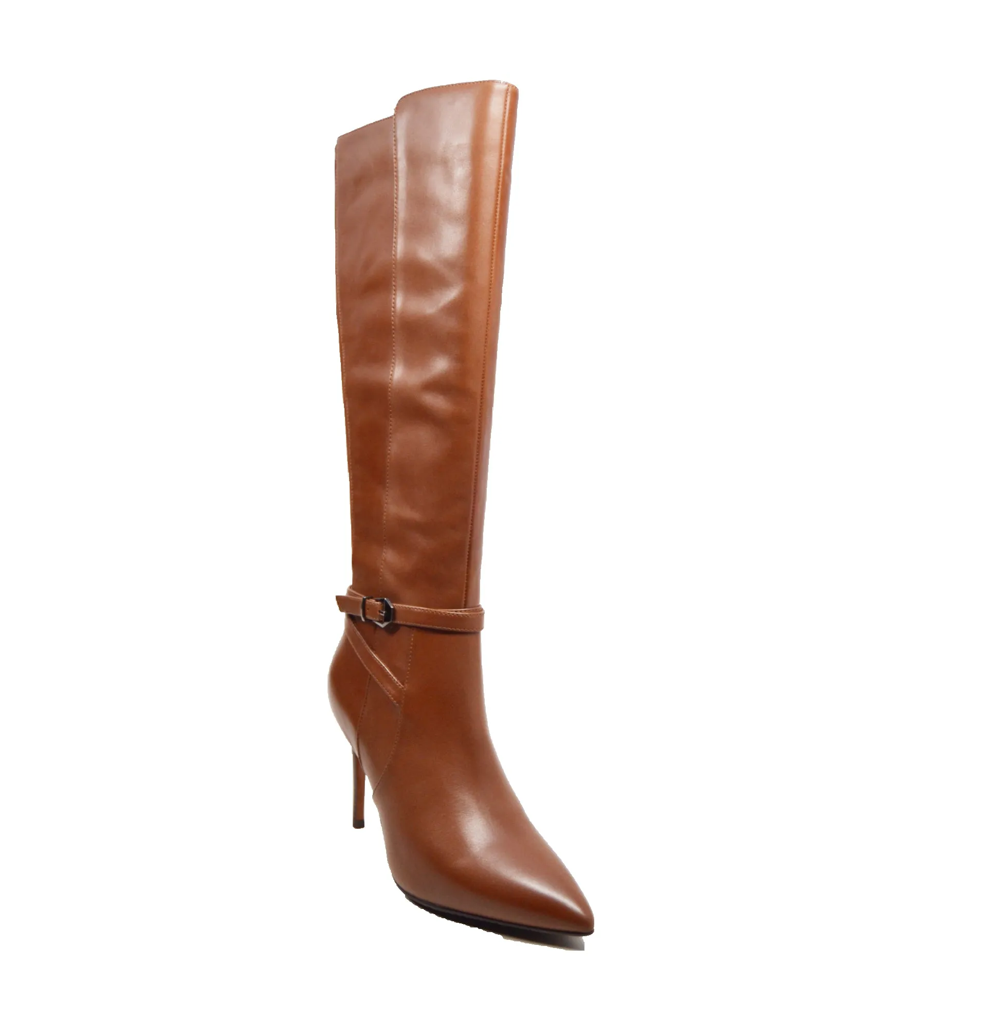 London Sleek Leather Dress Boots for Slim Calves