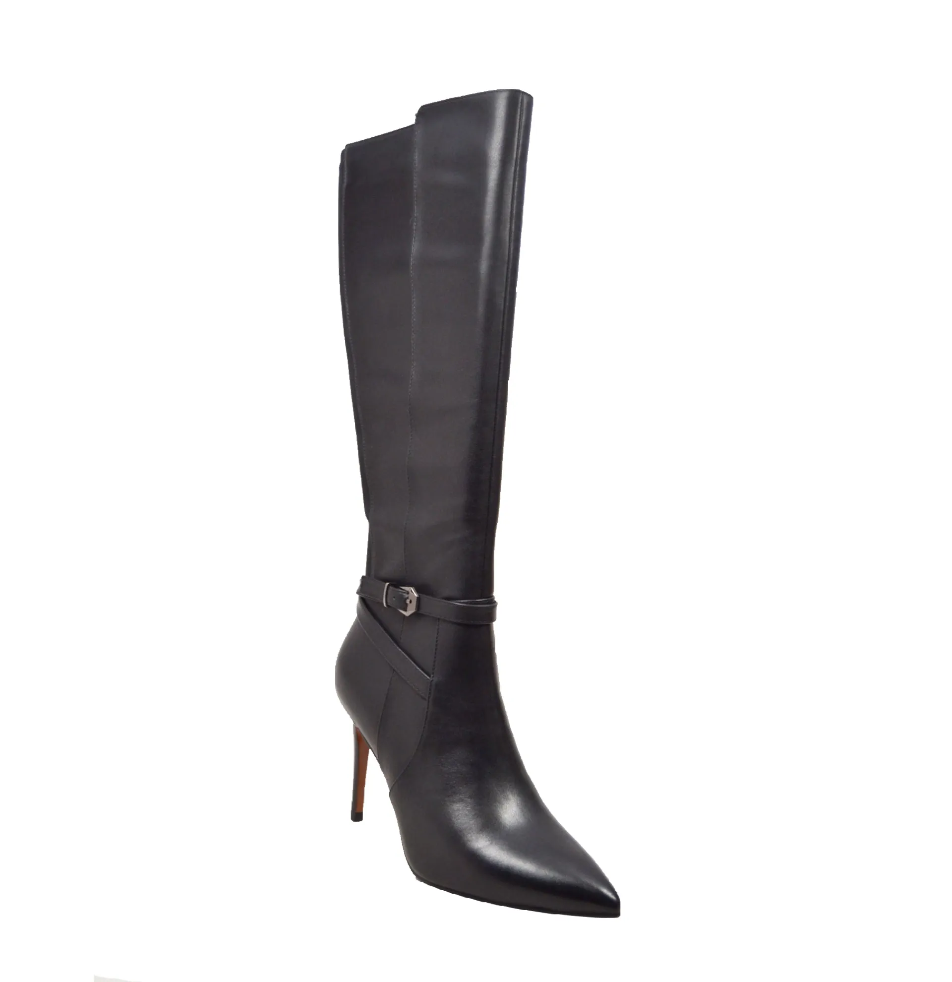 London Sleek Leather Dress Boots for Slim Calves