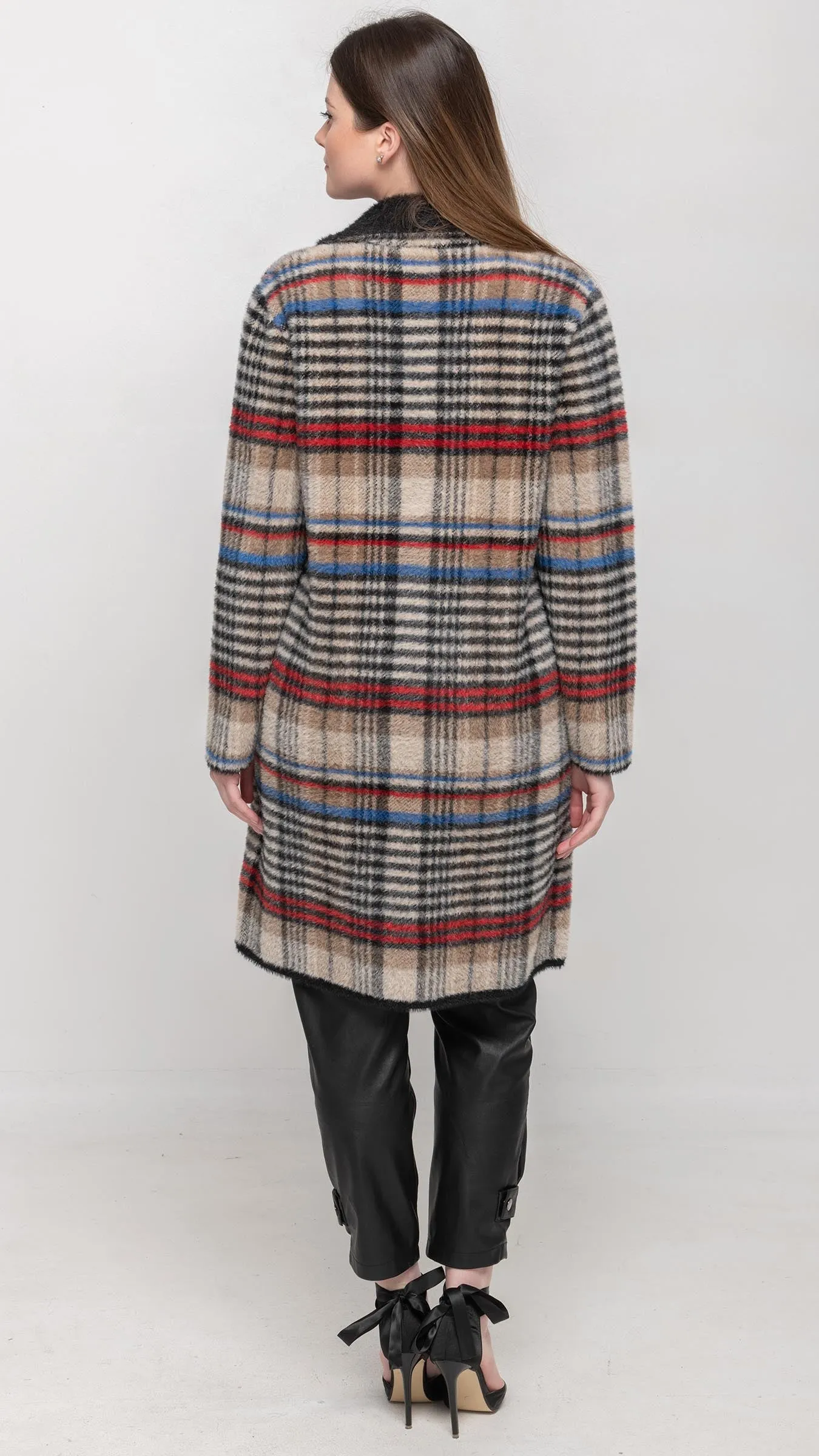 Long Jacket in Multi Colors Plaids