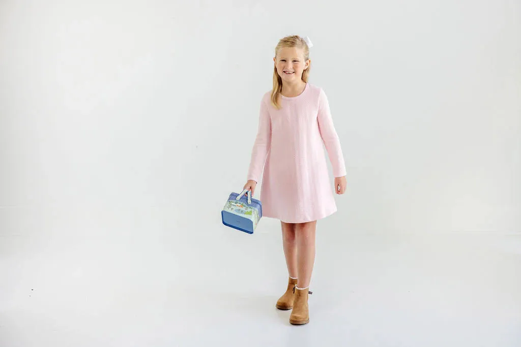 Long Sleeve Polly Play Dress (Quilted) - Palm Beach Pink