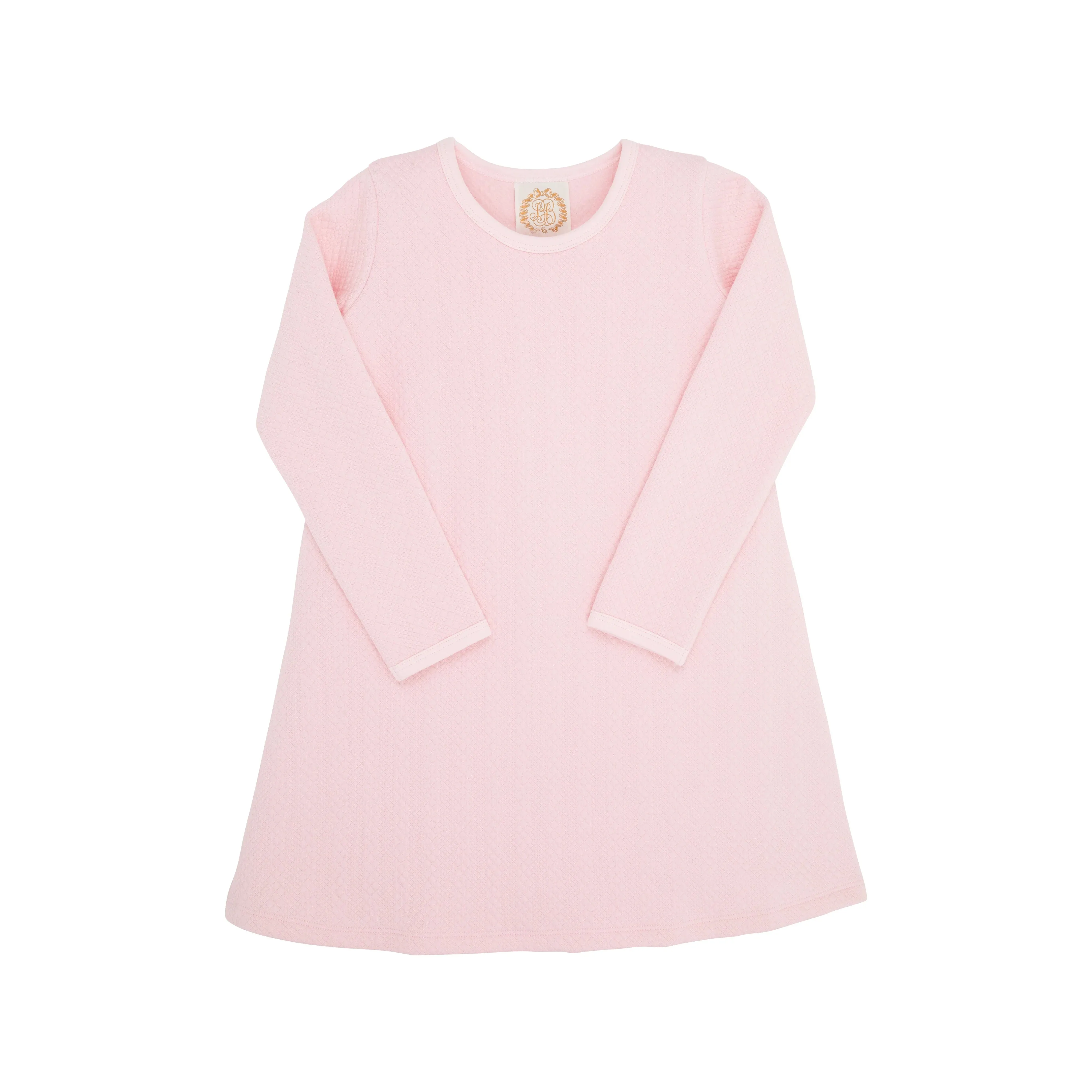 Long Sleeve Polly Play Dress (Quilted) - Palm Beach Pink