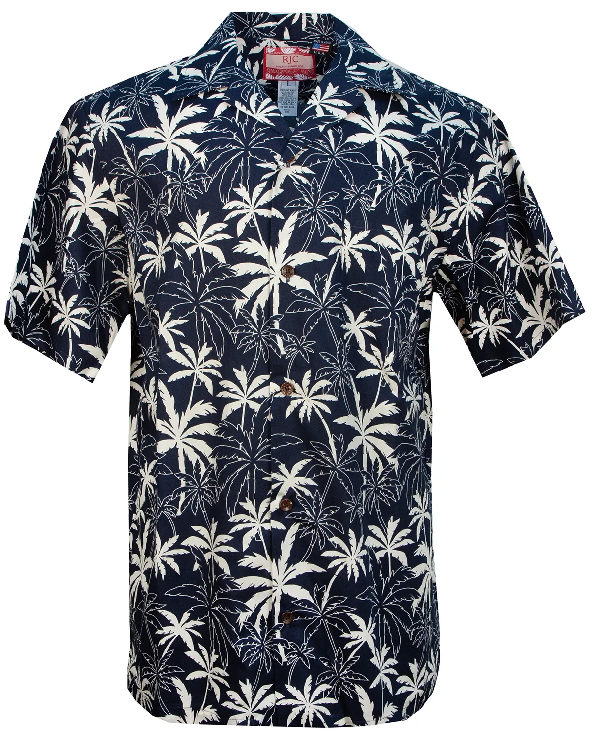 Loulu Mens Hawaiian Shirt in Navy