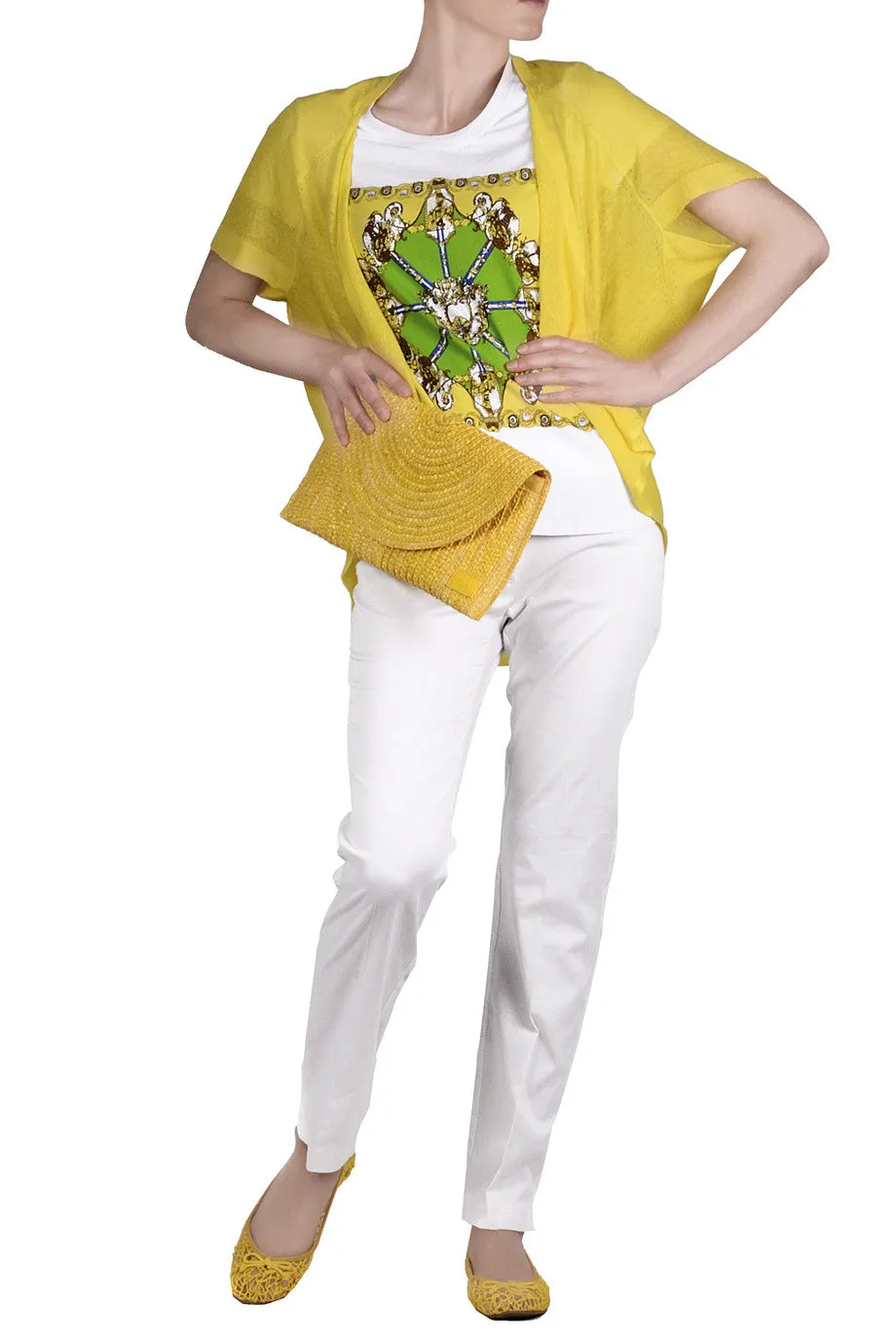 LUANA Yellow Batwing Cardigan