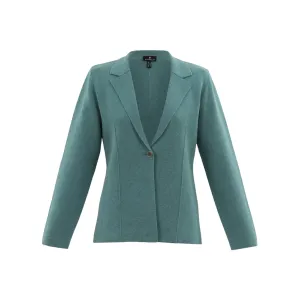 Marble Knitted Blazer Seafoam