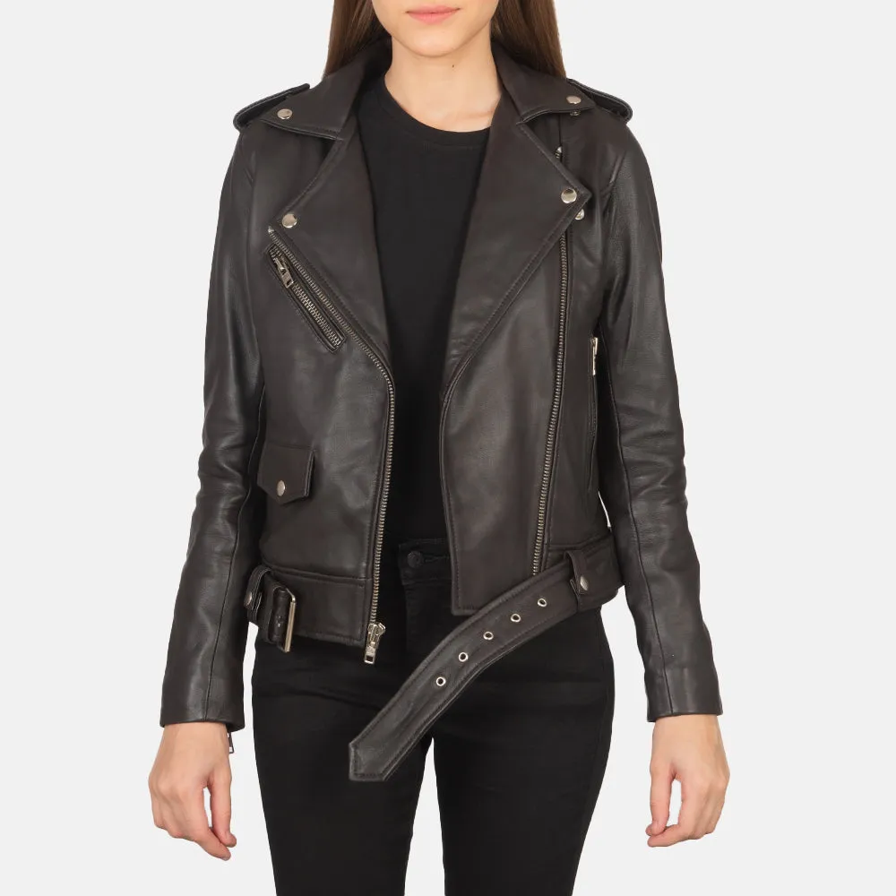 Marrie Brown Leather Jacket