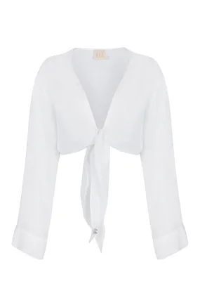 Meet Me at the Rose Bar Linen Shirt