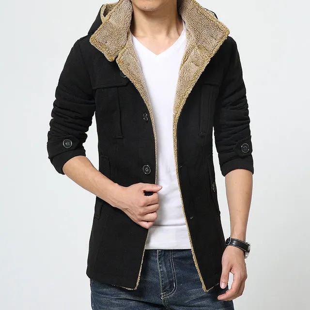 Men Long Wool Coat Winter Men Jackets And Coats Slim Fit