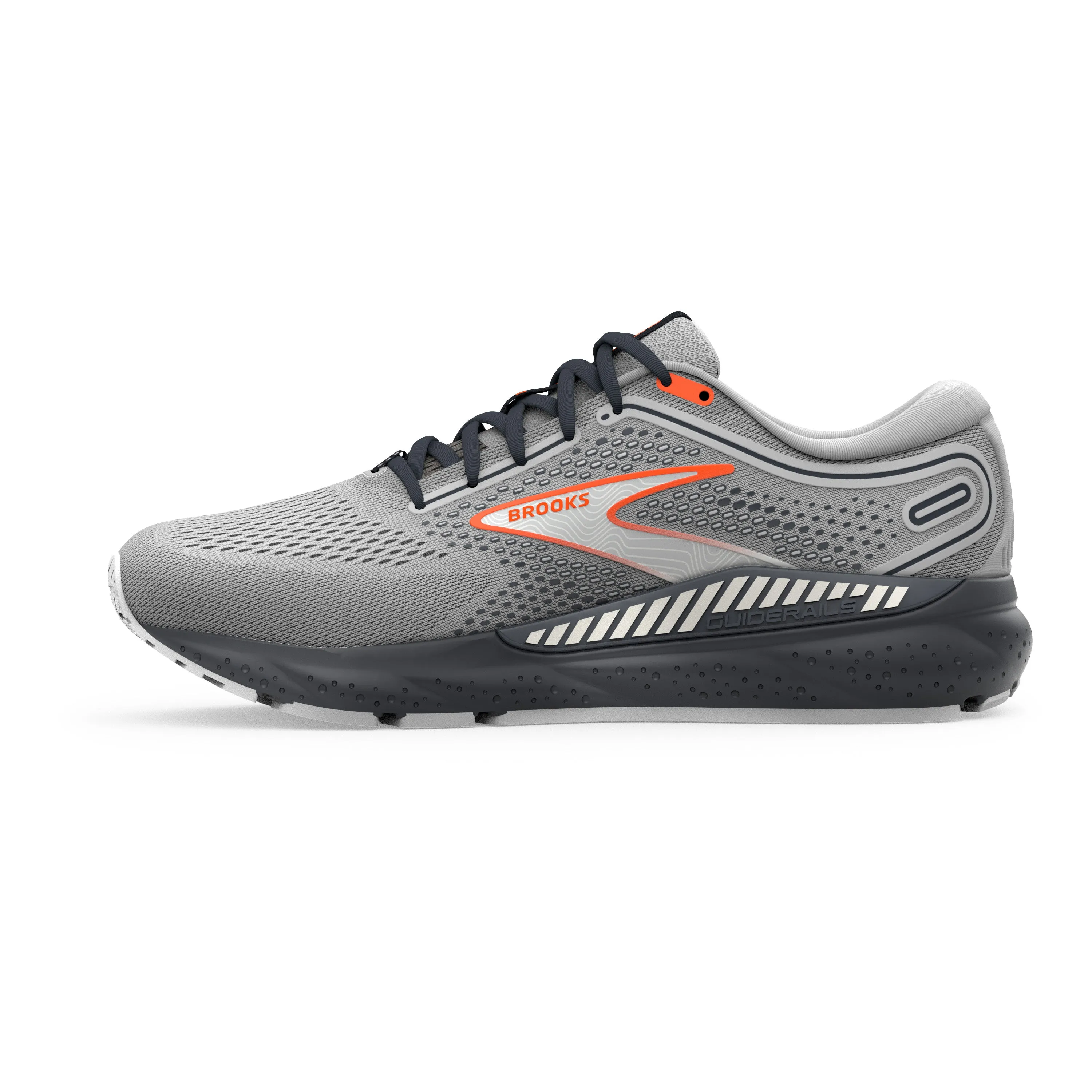 Men's Brooks Beast GTS 23 Color: Grey/Scarlet/Ebony (EXTRA WIDE WIDTH)