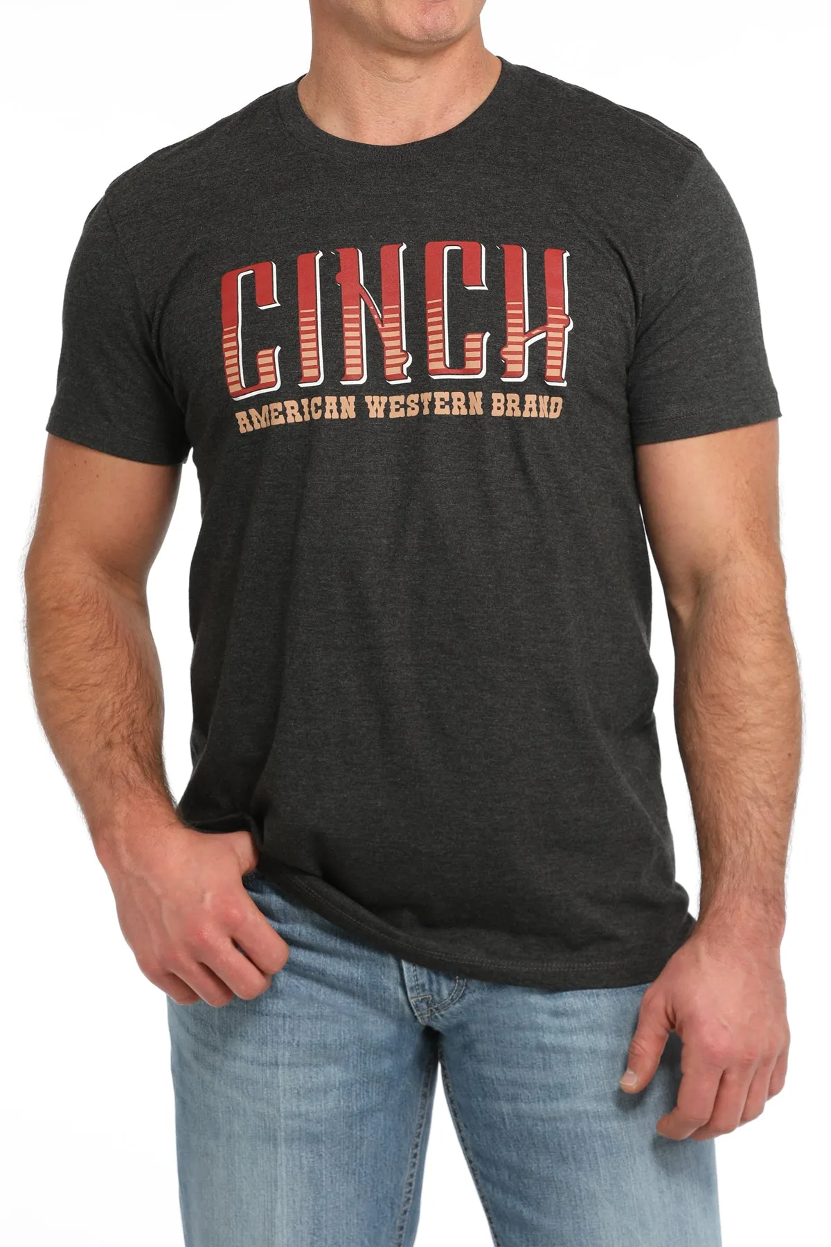 Men's Cinch Charcoal Logo T-Shirt - MTT1690650