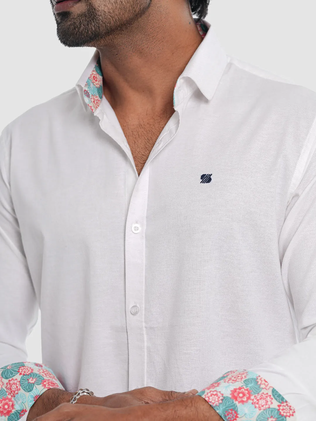 Men's Full Sleeve Shirt in Bright White