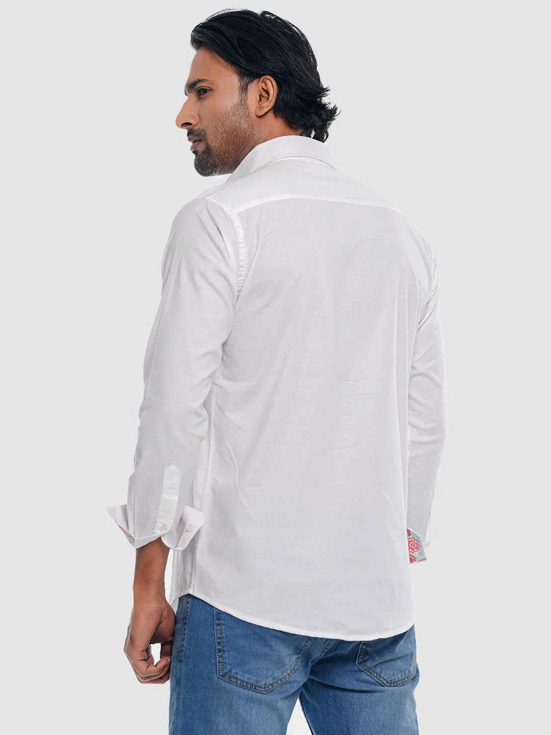 Men's Full Sleeve Shirt in Bright White