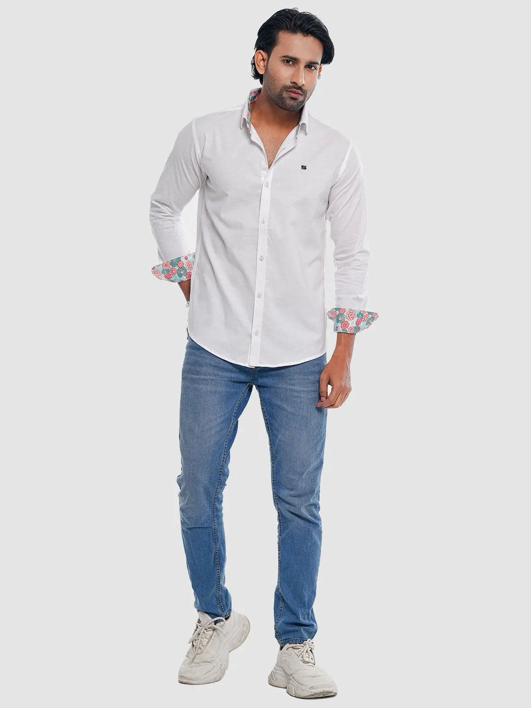 Men's Full Sleeve Shirt in Bright White