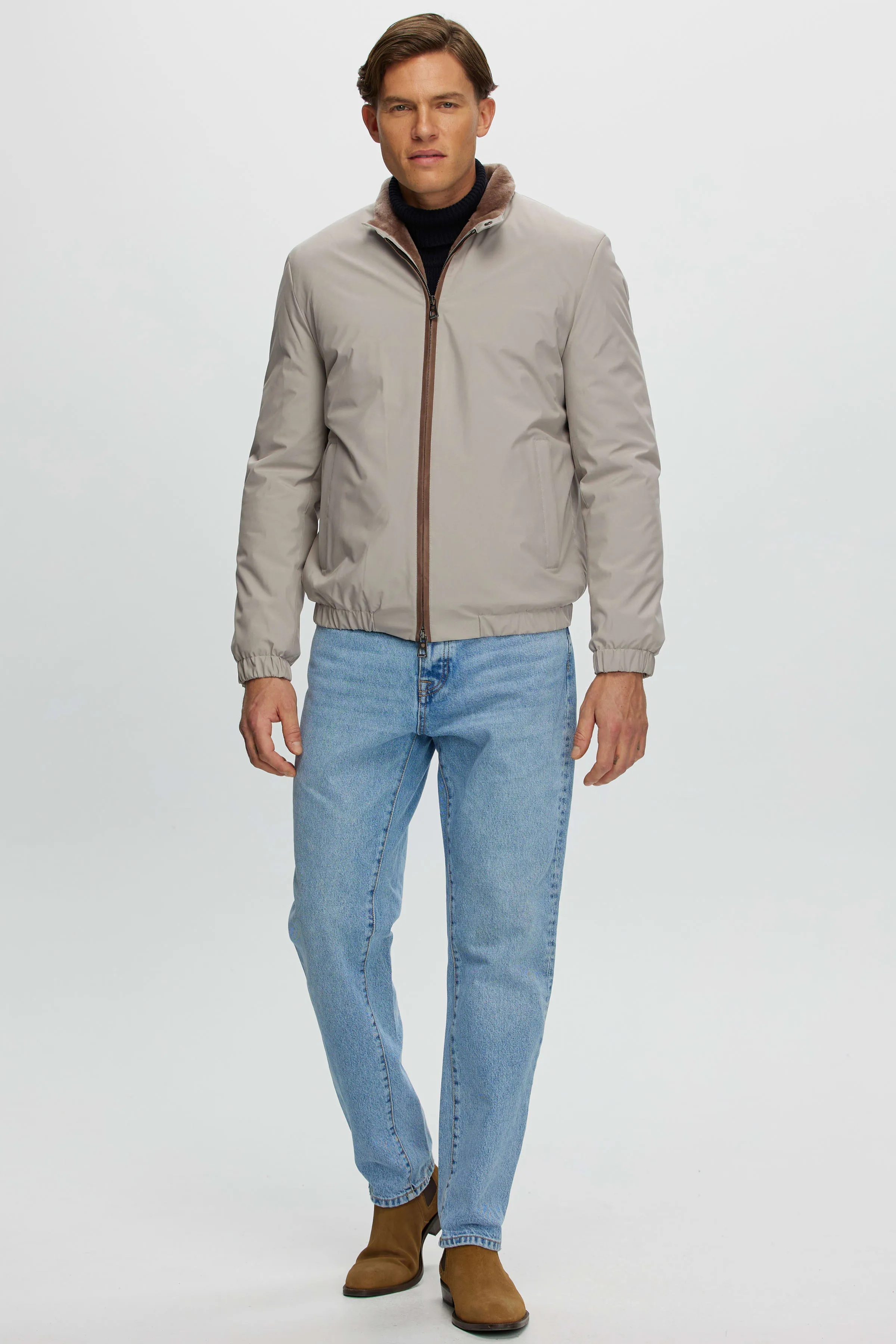 Men's Jacket with Select Shearling Lamb Lining