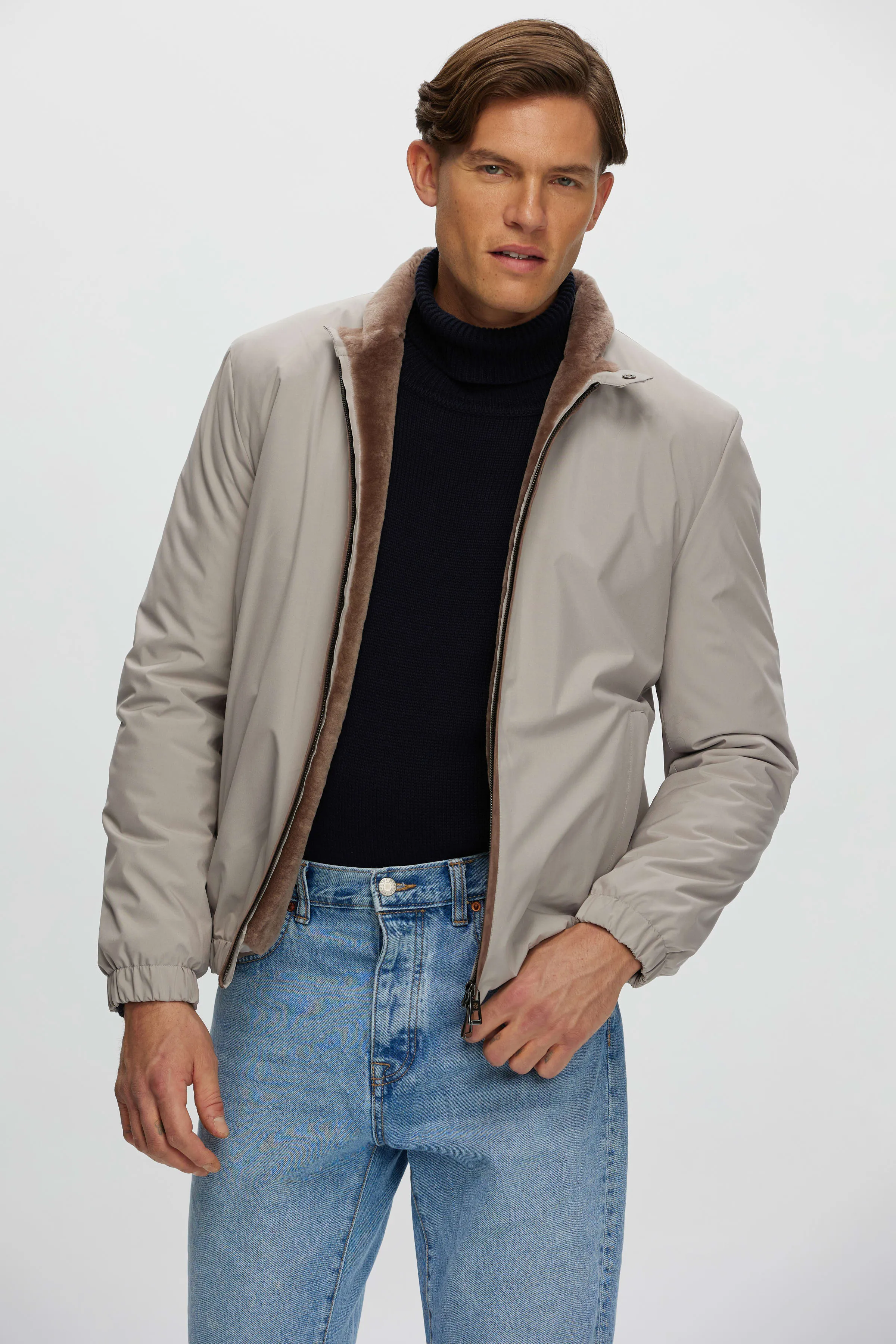 Men's Jacket with Select Shearling Lamb Lining