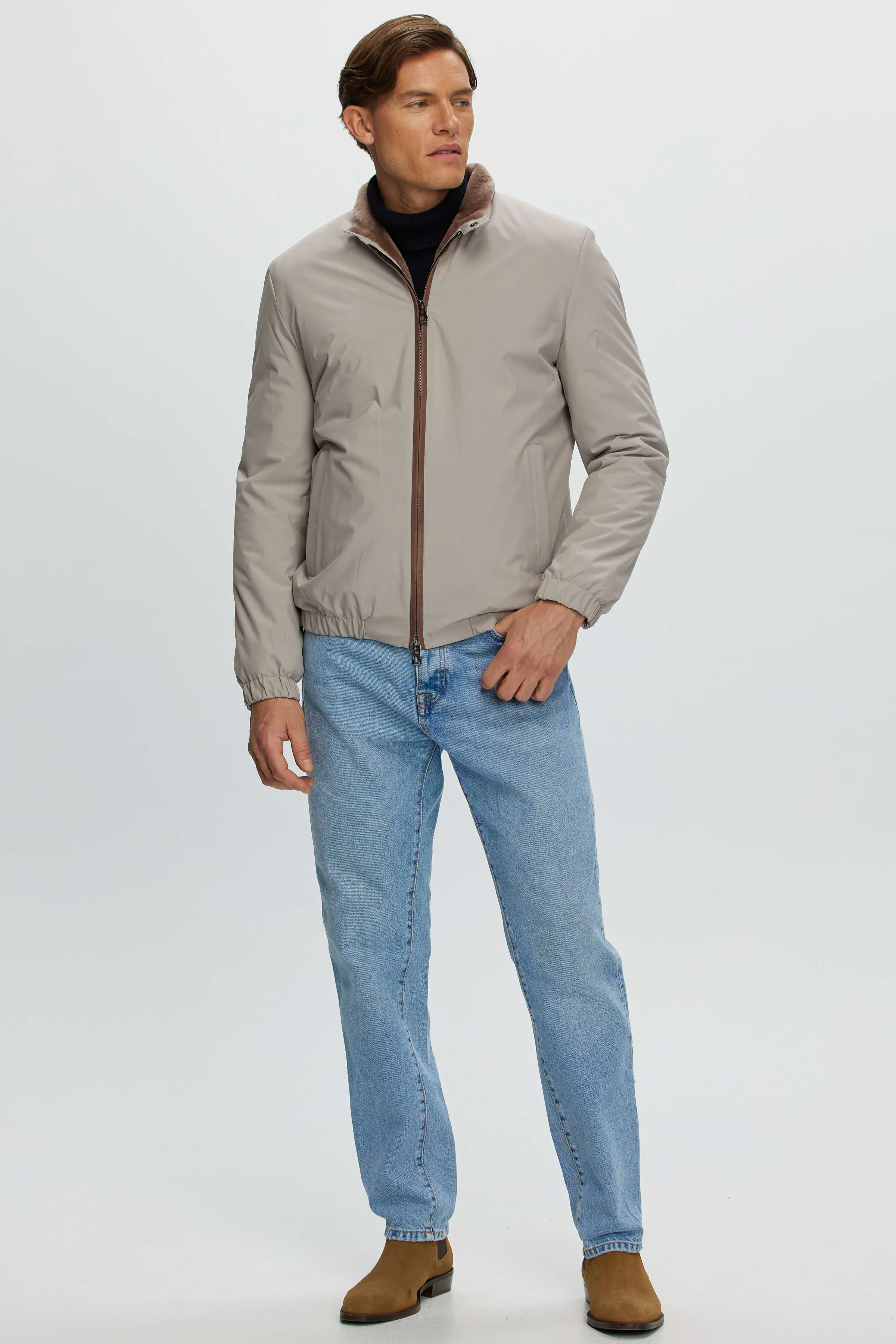 Men's Jacket with Select Shearling Lamb Lining