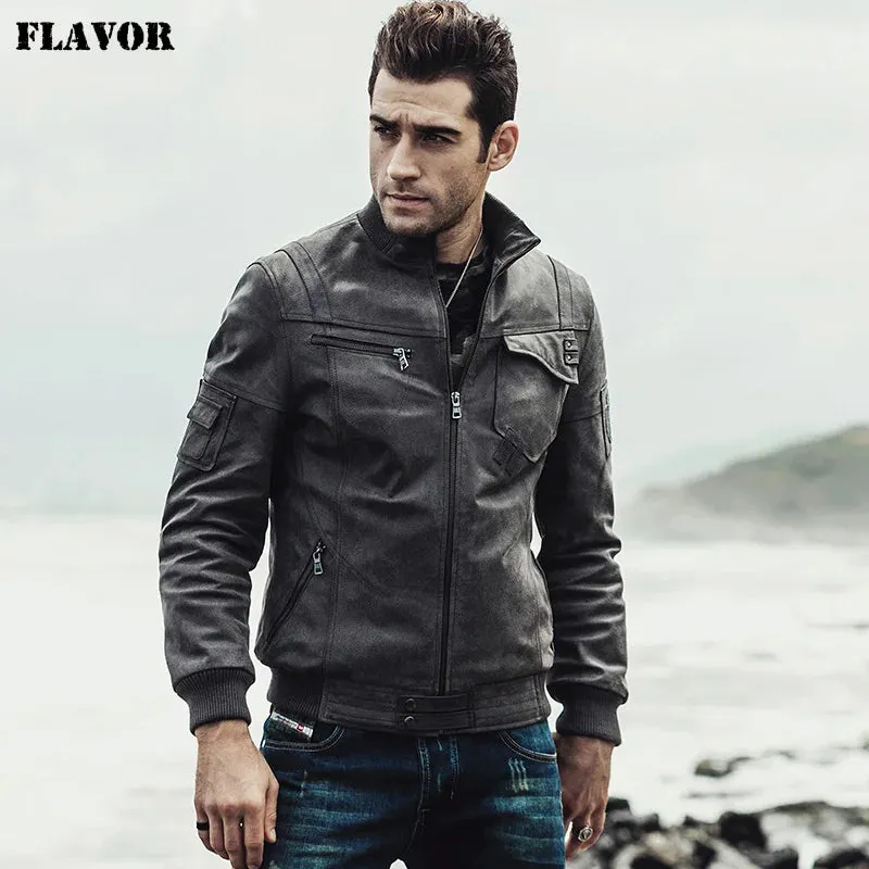 Men's Motorcycle Leather Jacket