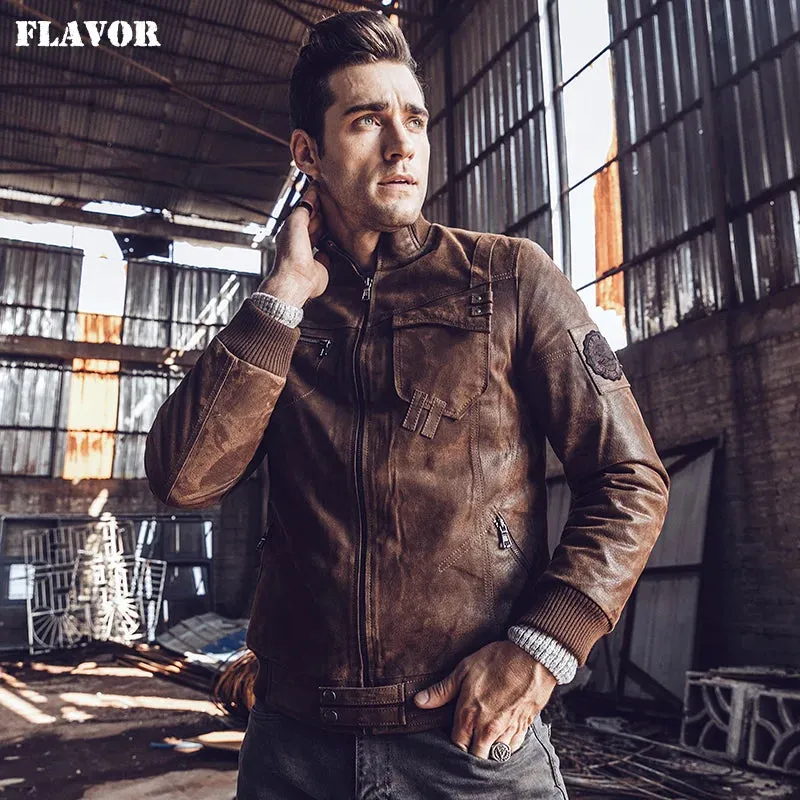 Men's Motorcycle Leather Jacket