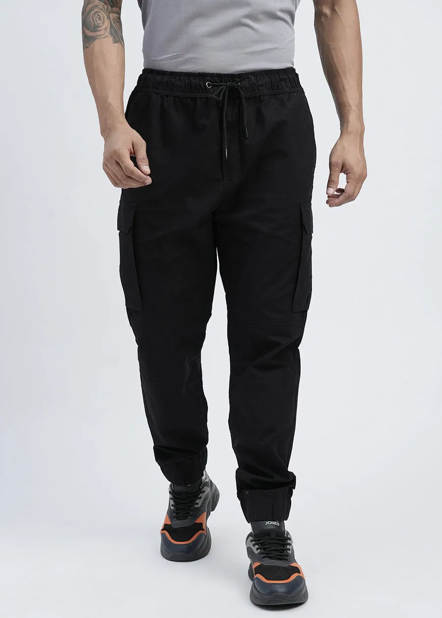 Mens Regular Fit Ripstop Cargo - Black