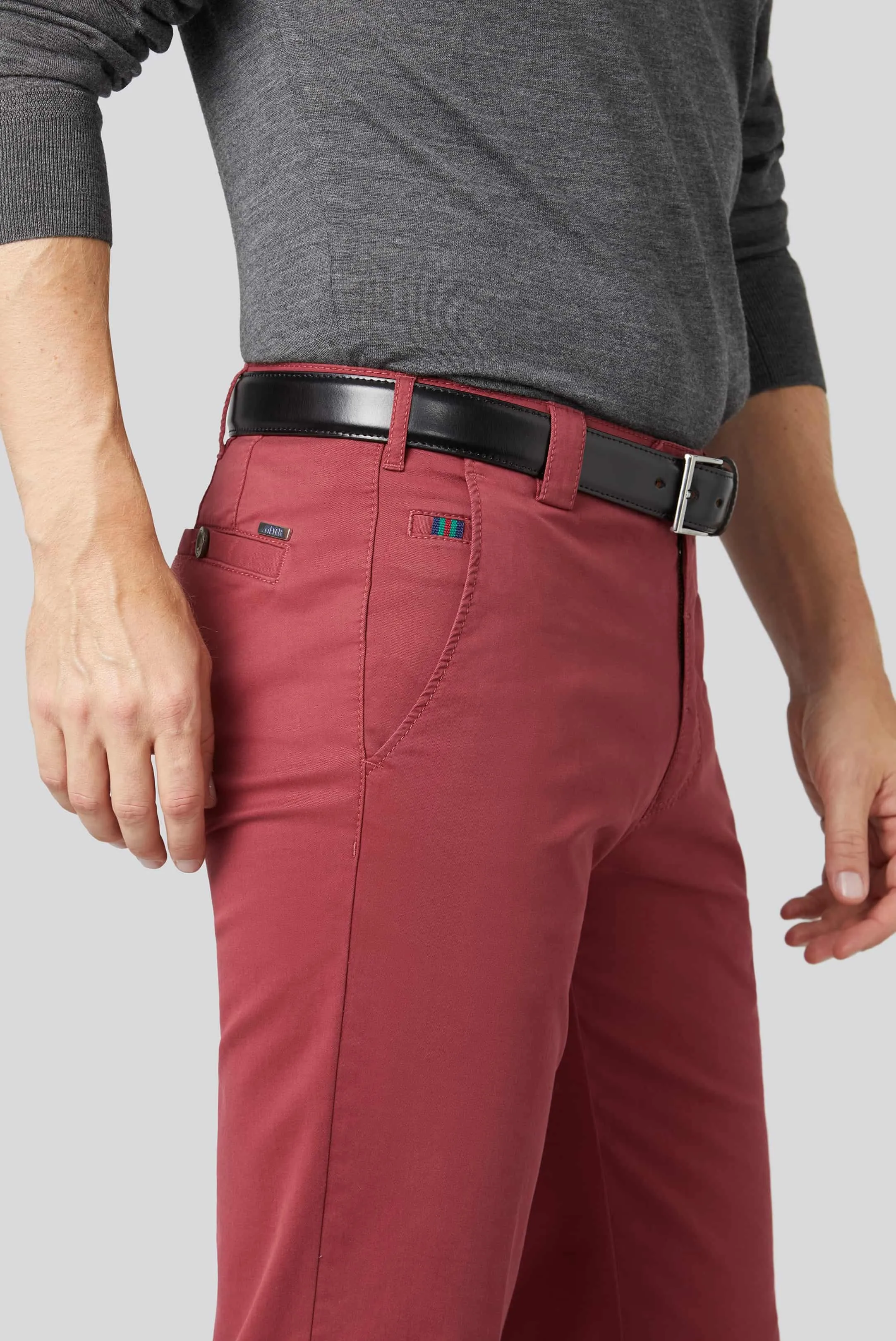 MEYER Roma Trousers - 3001 Light-Weight Cotton Chinos - Red