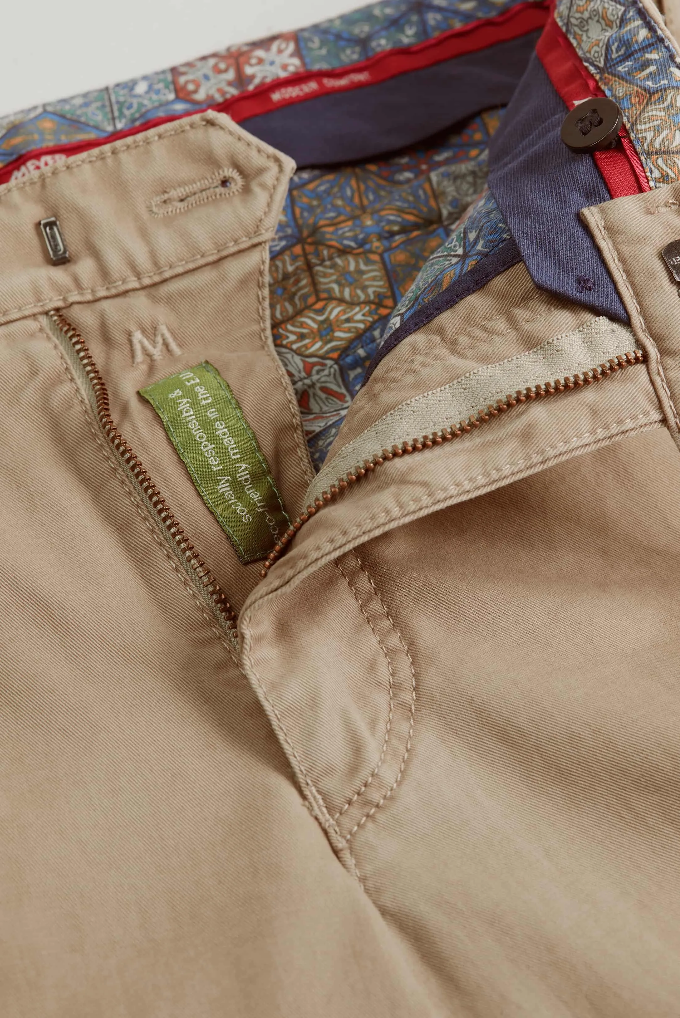 MEYER Roma Trousers - 316 Luxury Cotton Chinos - Beige