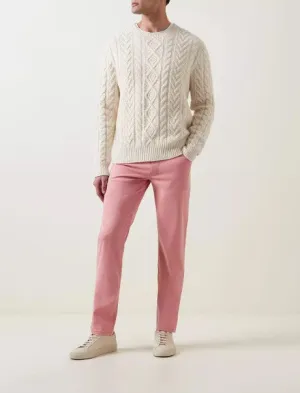 Meyer - Slim Cotton Trousers, Pink