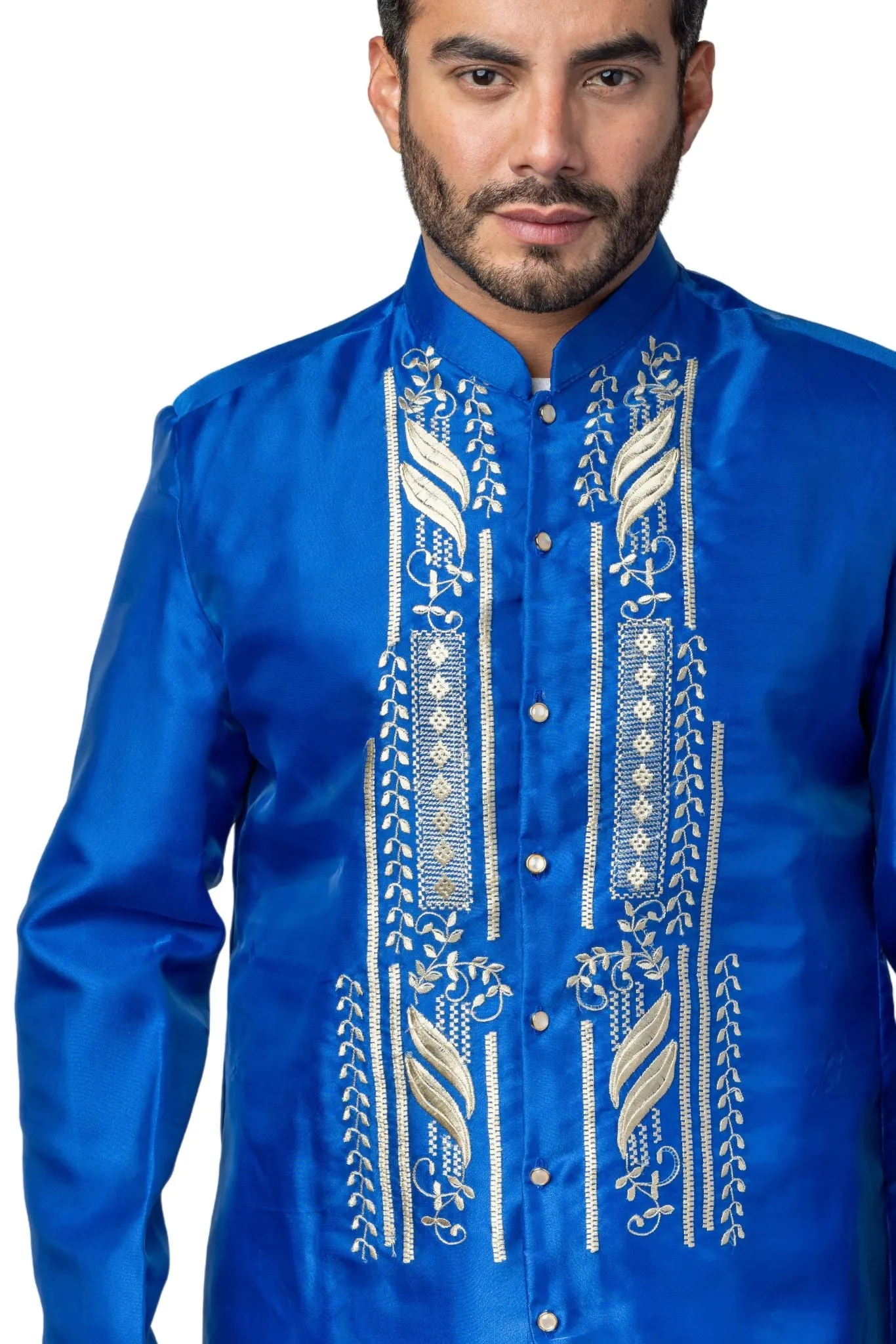 MT06 - Barong Tagalog Coat Blue