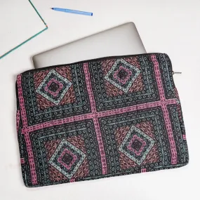 Multicolor - Handcrafted Quilted Laptop Sleeve (11 x 16 in)