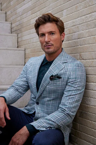 Navy Plaid Sport Coat