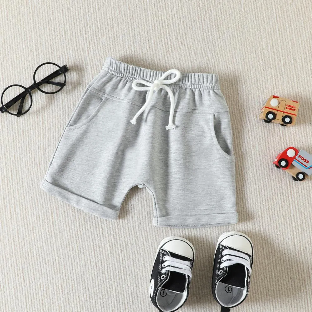 New Boys Letter Printed Jacket Pocket Shorts Set Wholesale Boys Clothes