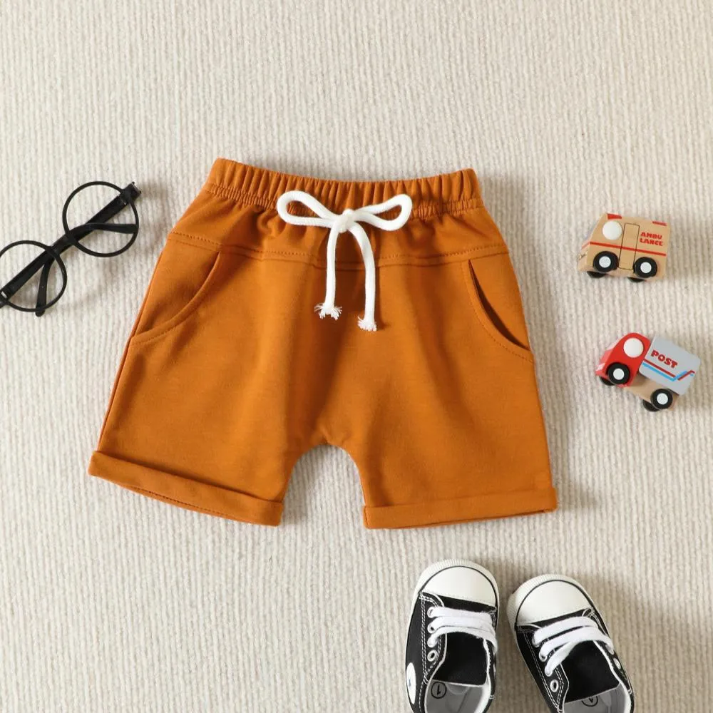 New Boys Letter Printed Jacket Pocket Shorts Set Wholesale Boys Clothes