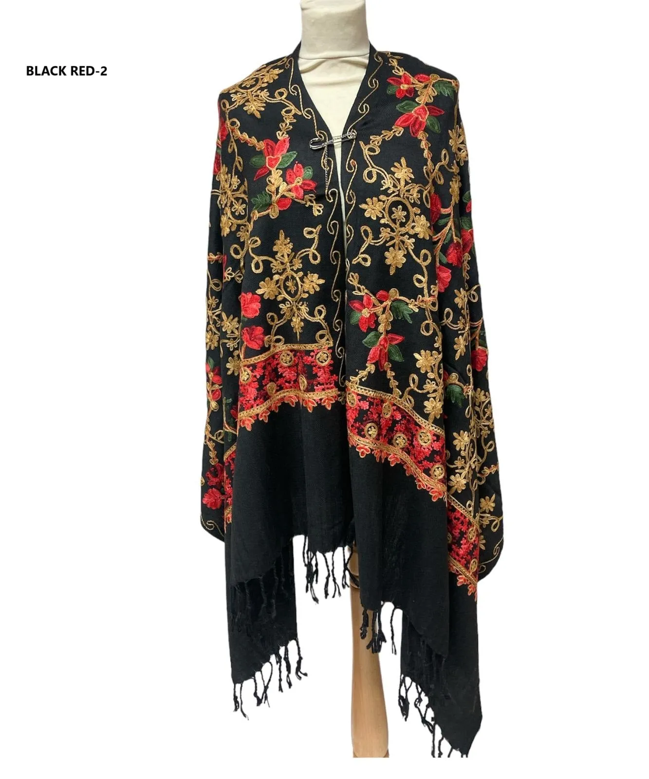 New Women All Over Printed Embroidery Casual Shawl