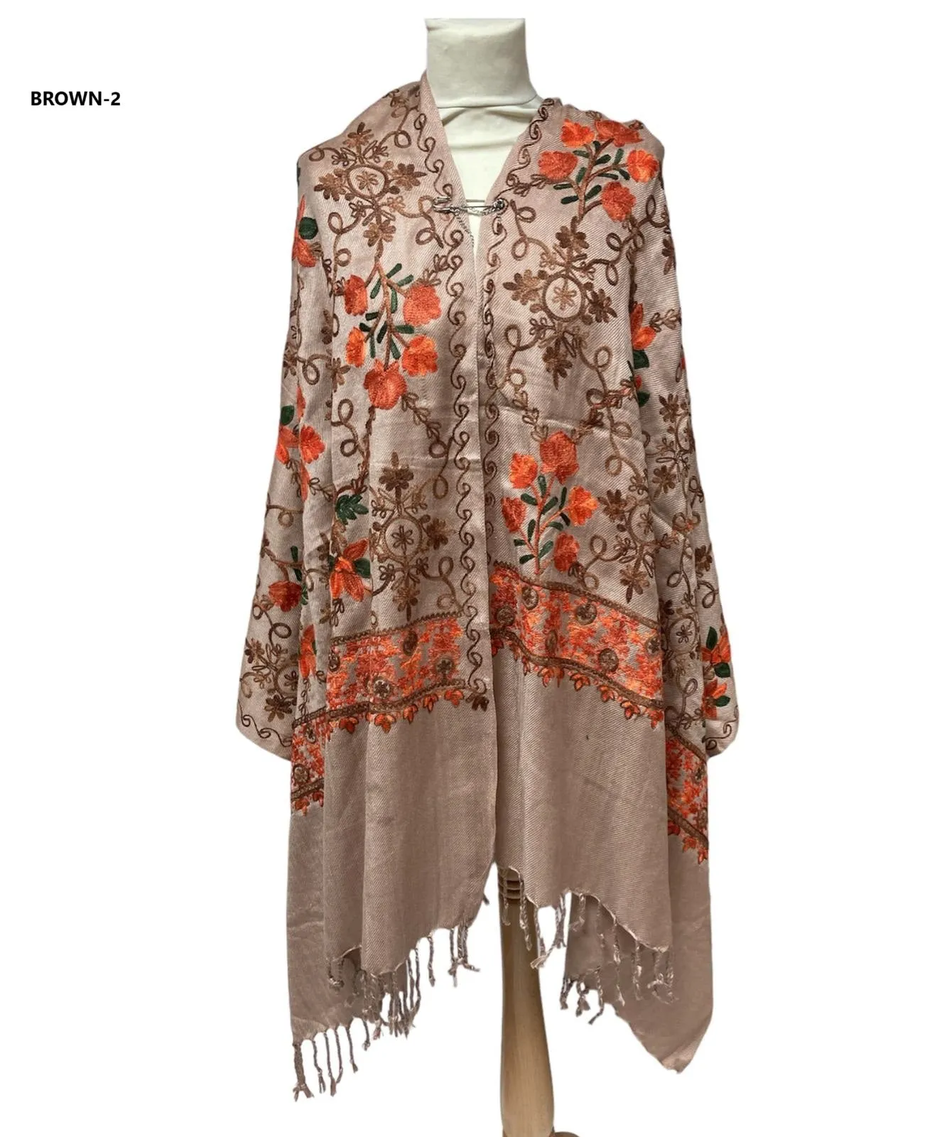 New Women All Over Printed Embroidery Casual Shawl