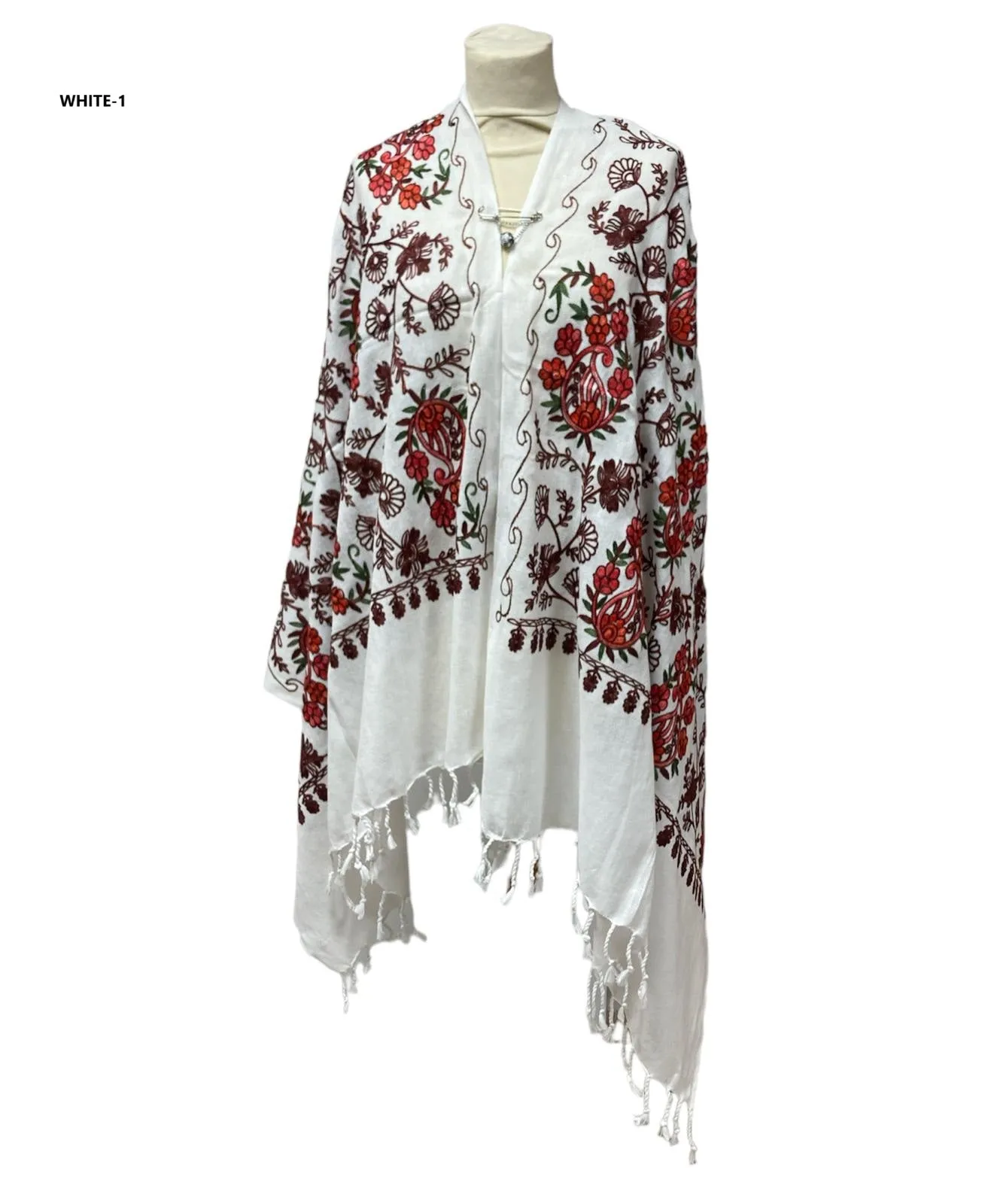 New Women All Over Printed Embroidery Casual Shawl