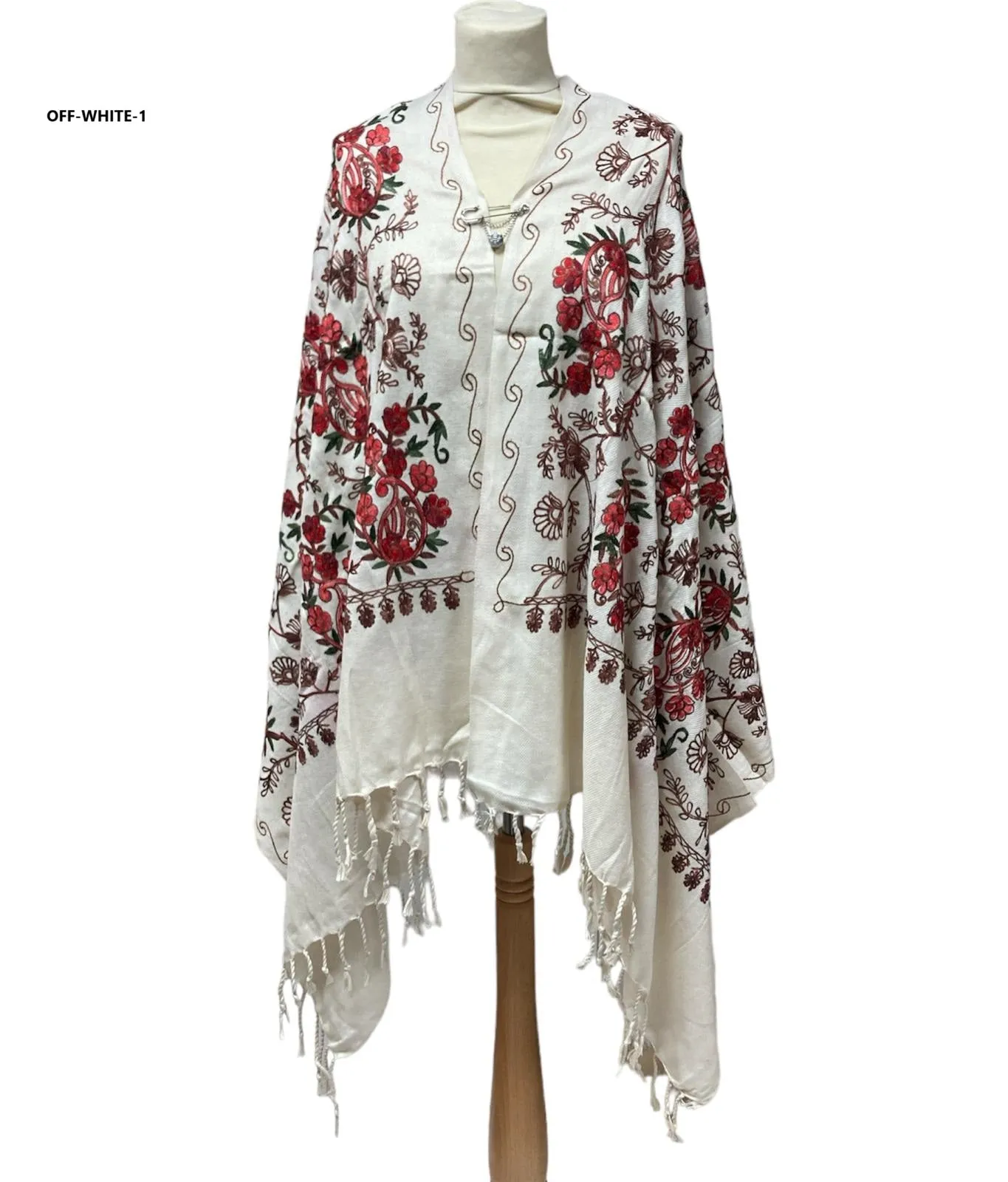 New Women All Over Printed Embroidery Casual Shawl