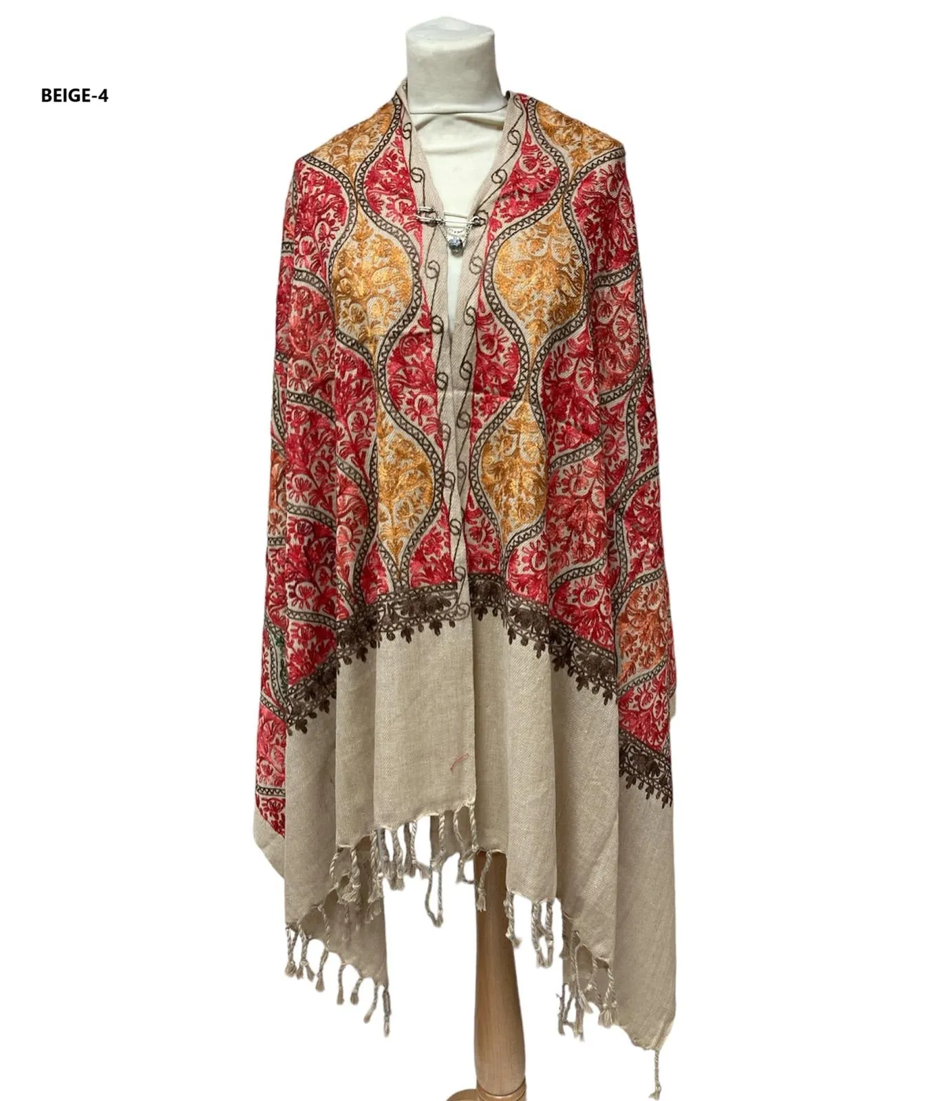 New Women All Over Printed Embroidery Casual Shawl