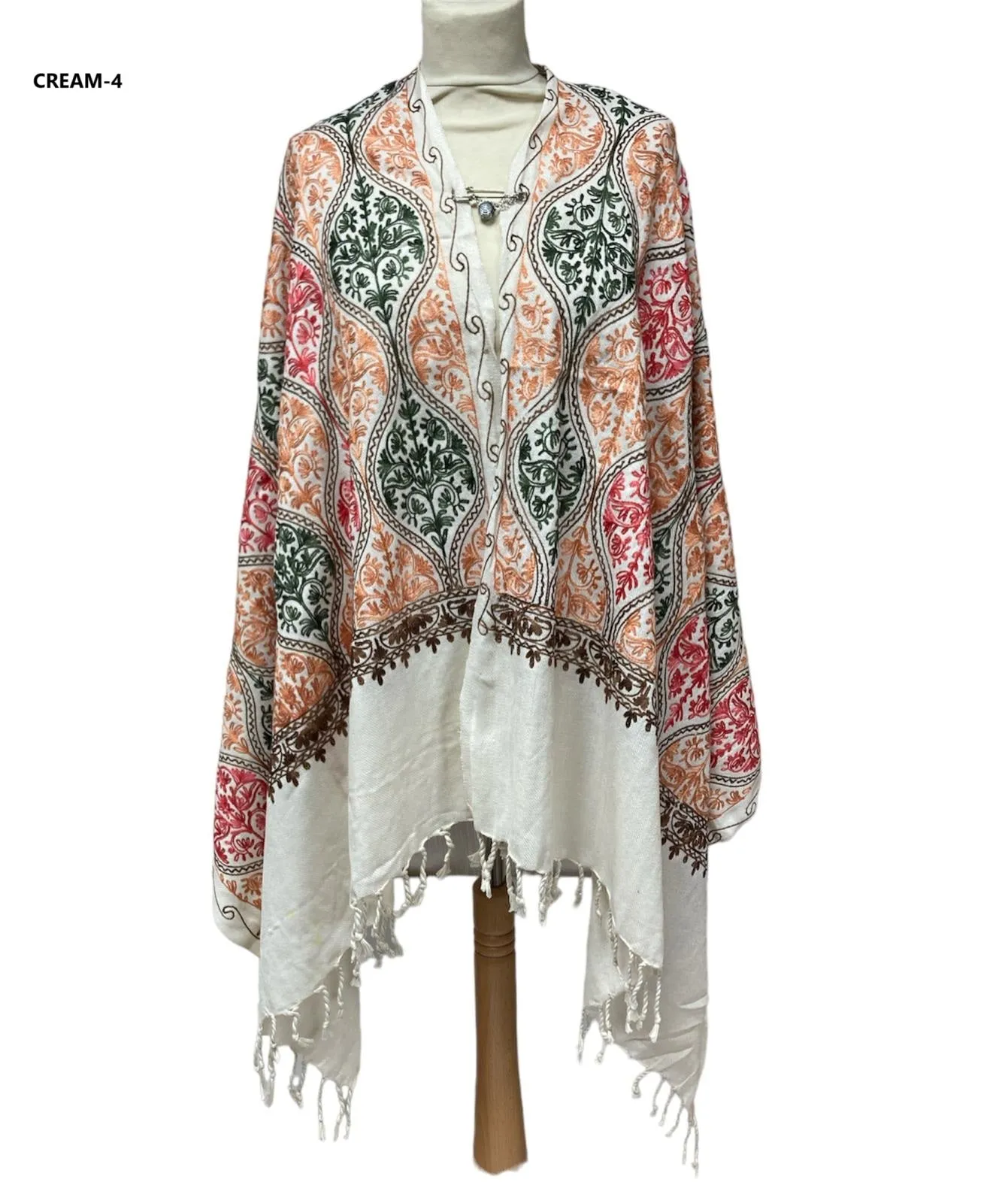 New Women All Over Printed Embroidery Casual Shawl