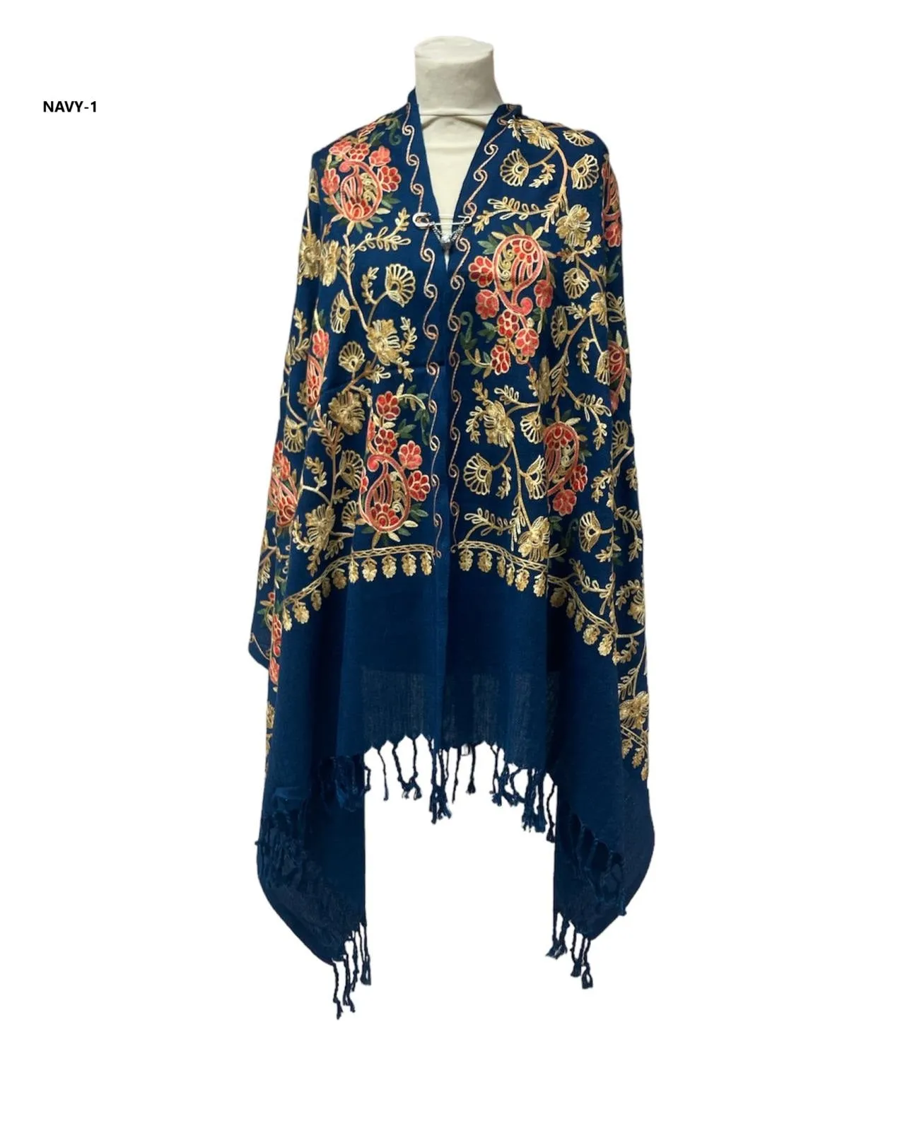 New Women All Over Printed Embroidery Casual Shawl