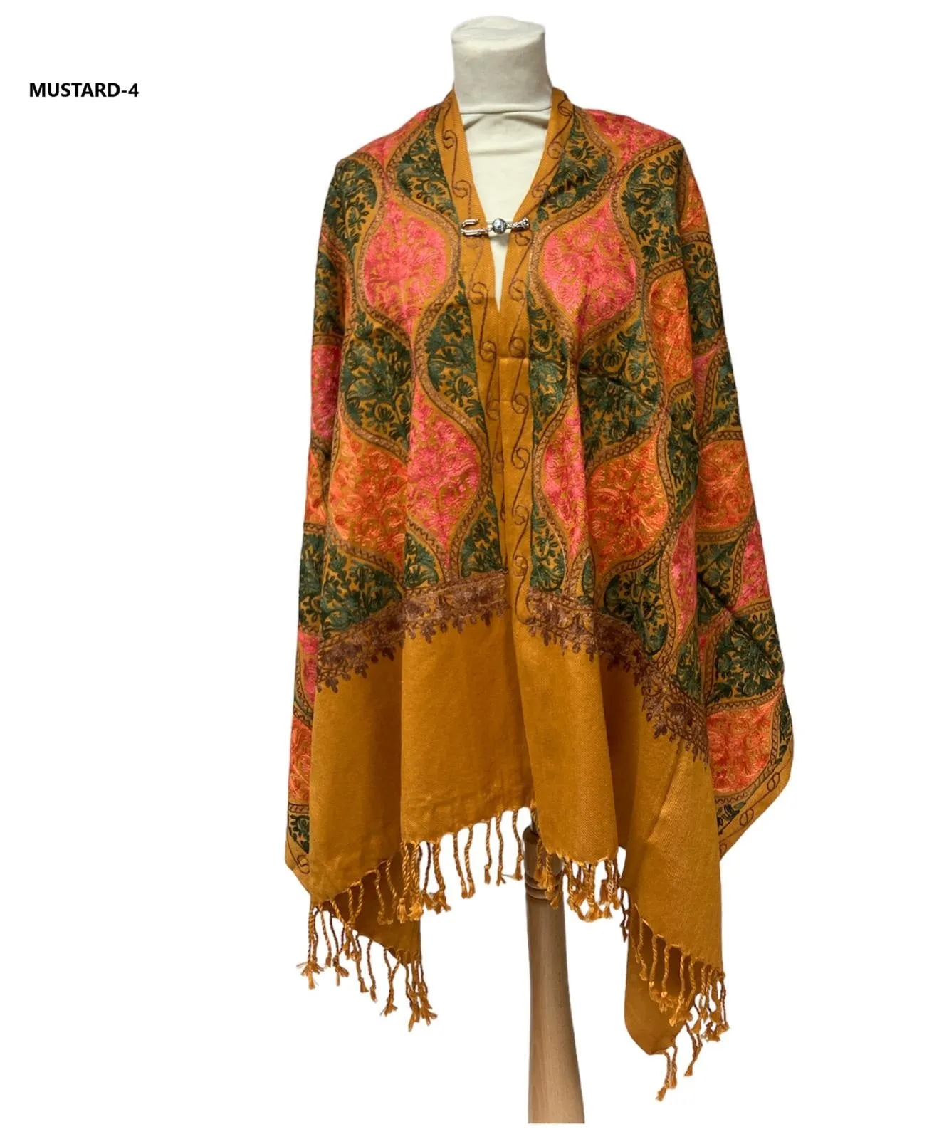 New Women All Over Printed Embroidery Casual Shawl