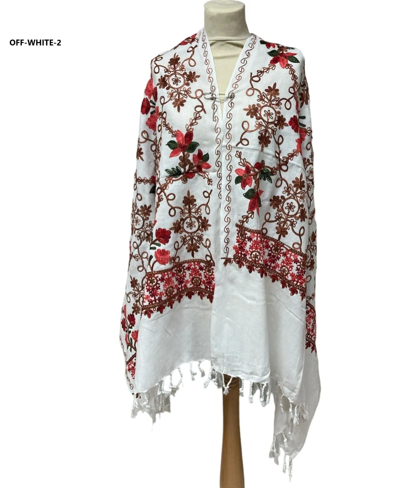 New Women All Over Printed Embroidery Casual Shawl