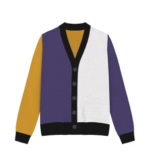 Non-Binary Colorblock Knit Cardigan