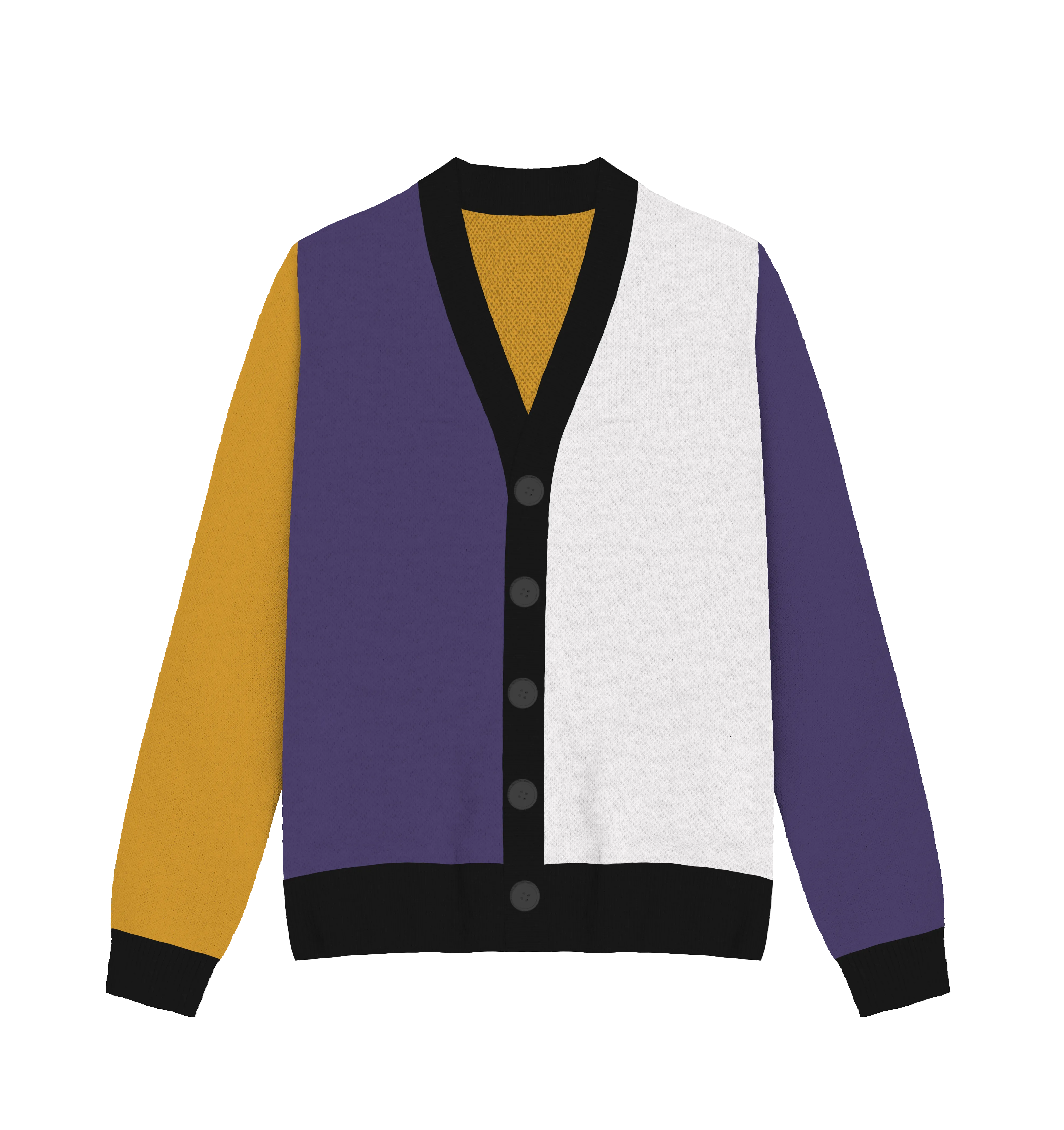 Non-Binary Colorblock Knit Cardigan