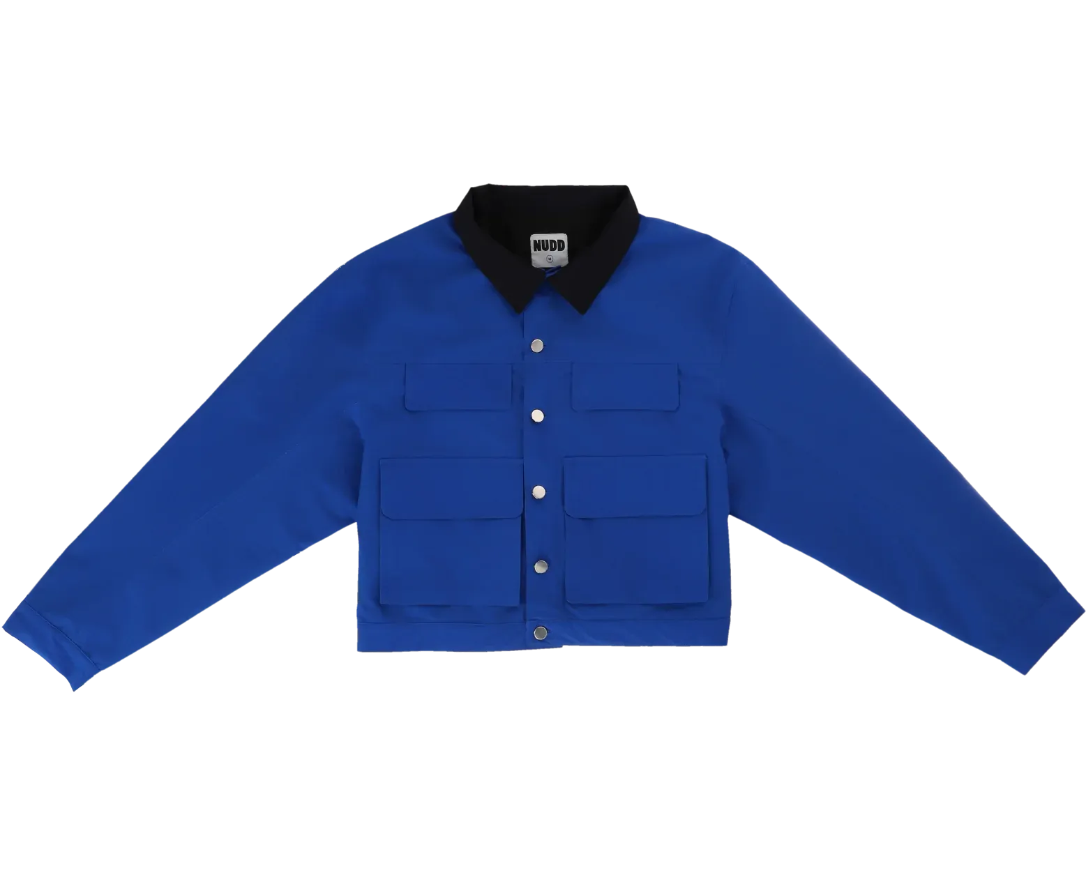 NUDD LABS CROP POCKET JACKET BLUE