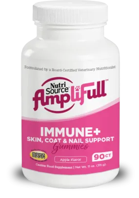 Nutrisource AmpliFull Immunity   Skin, Coat, Nails Dog Gummy Supplement